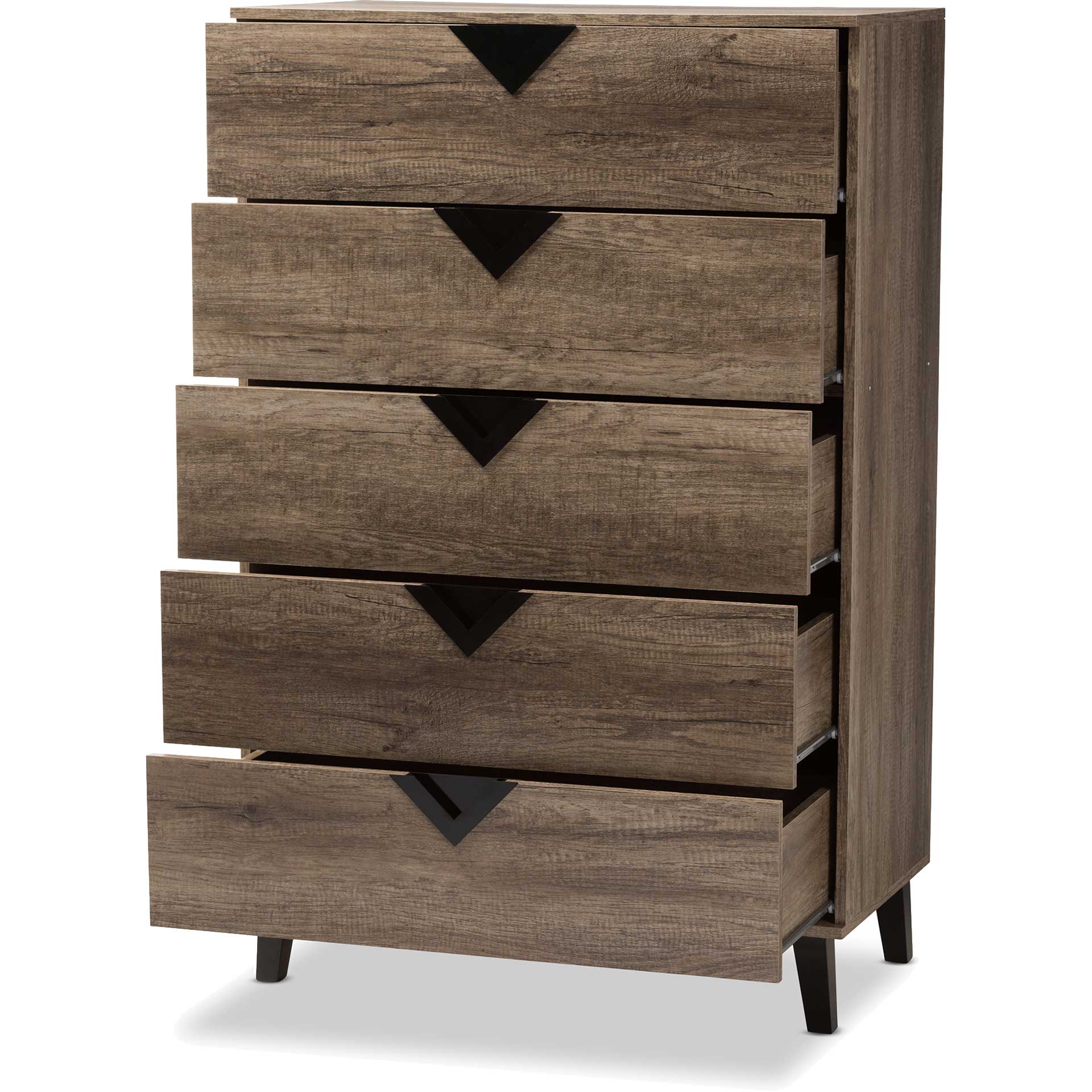 Waverly 5-Drawer Chest Light Brown - Image 4