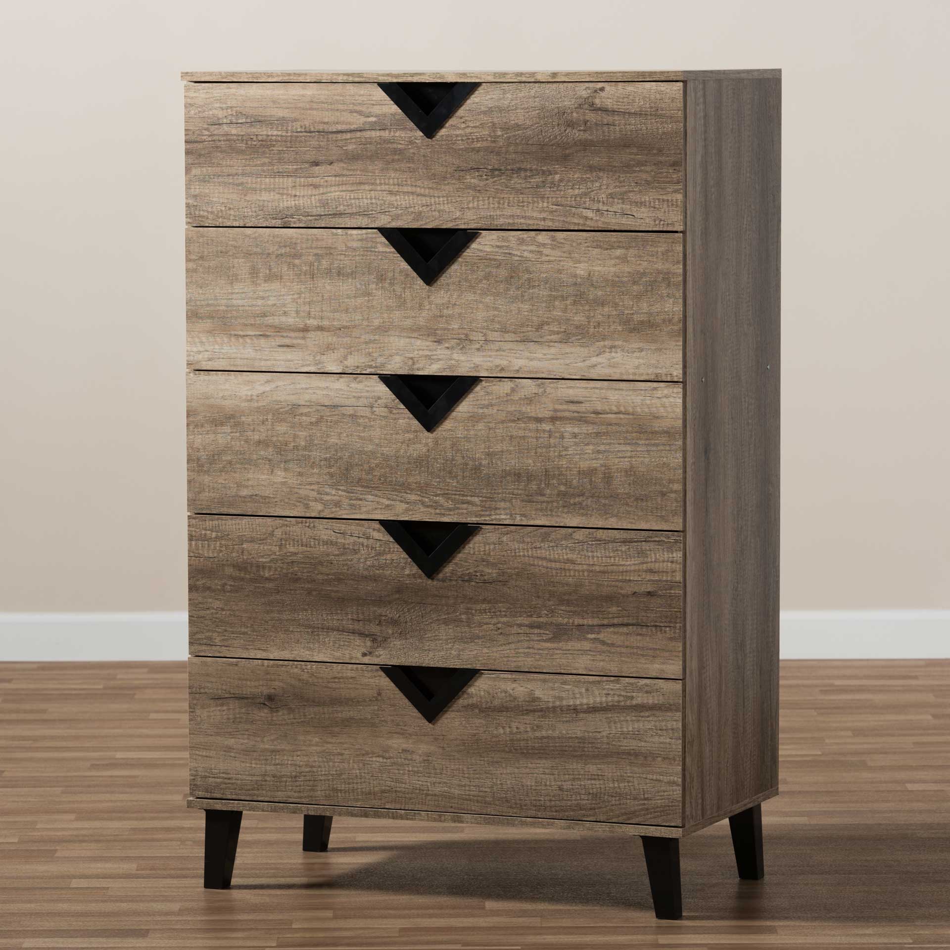 Waverly 5-Drawer Chest Light Brown - Image 9