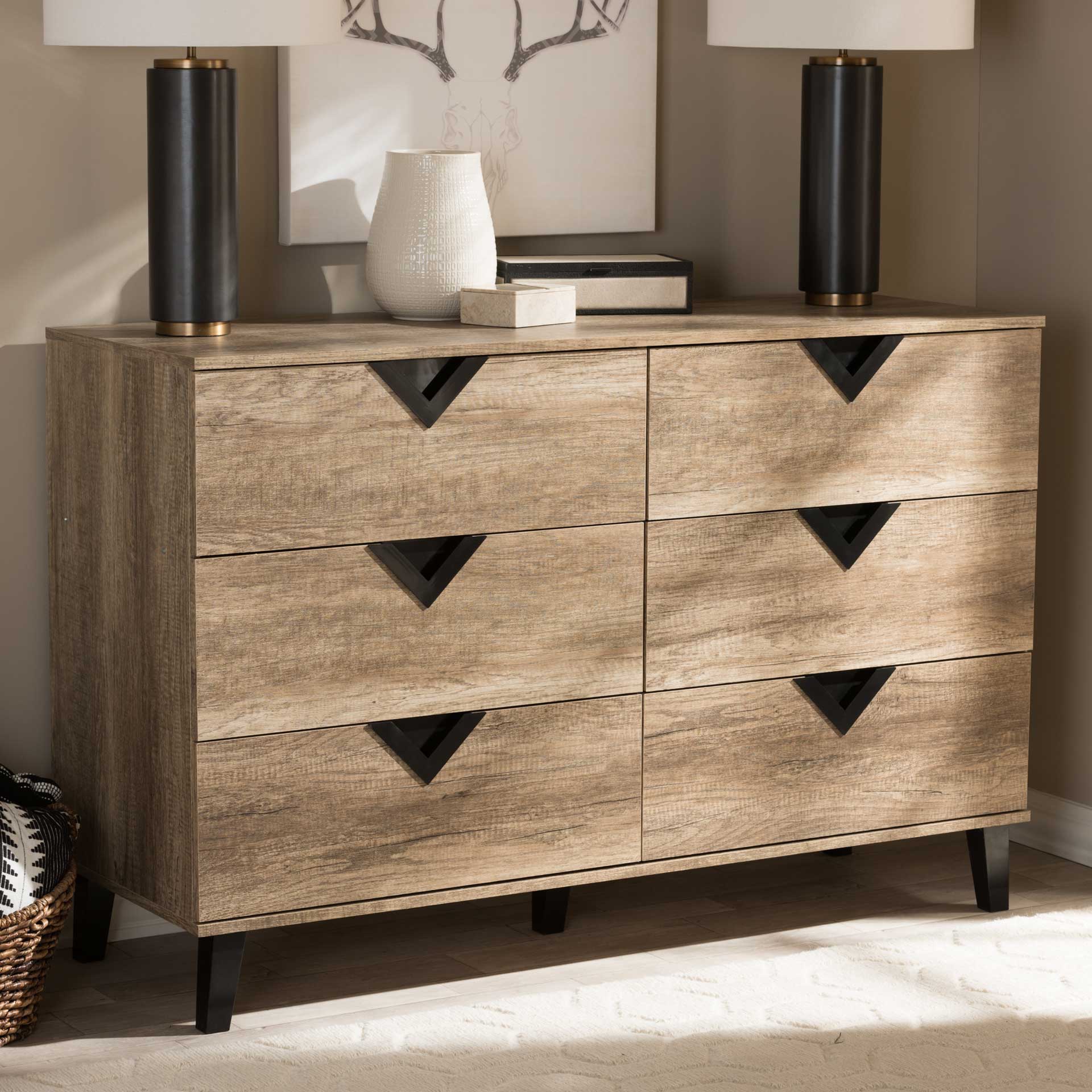 Waverly 6-Drawer Chest Light Brown - Image 10