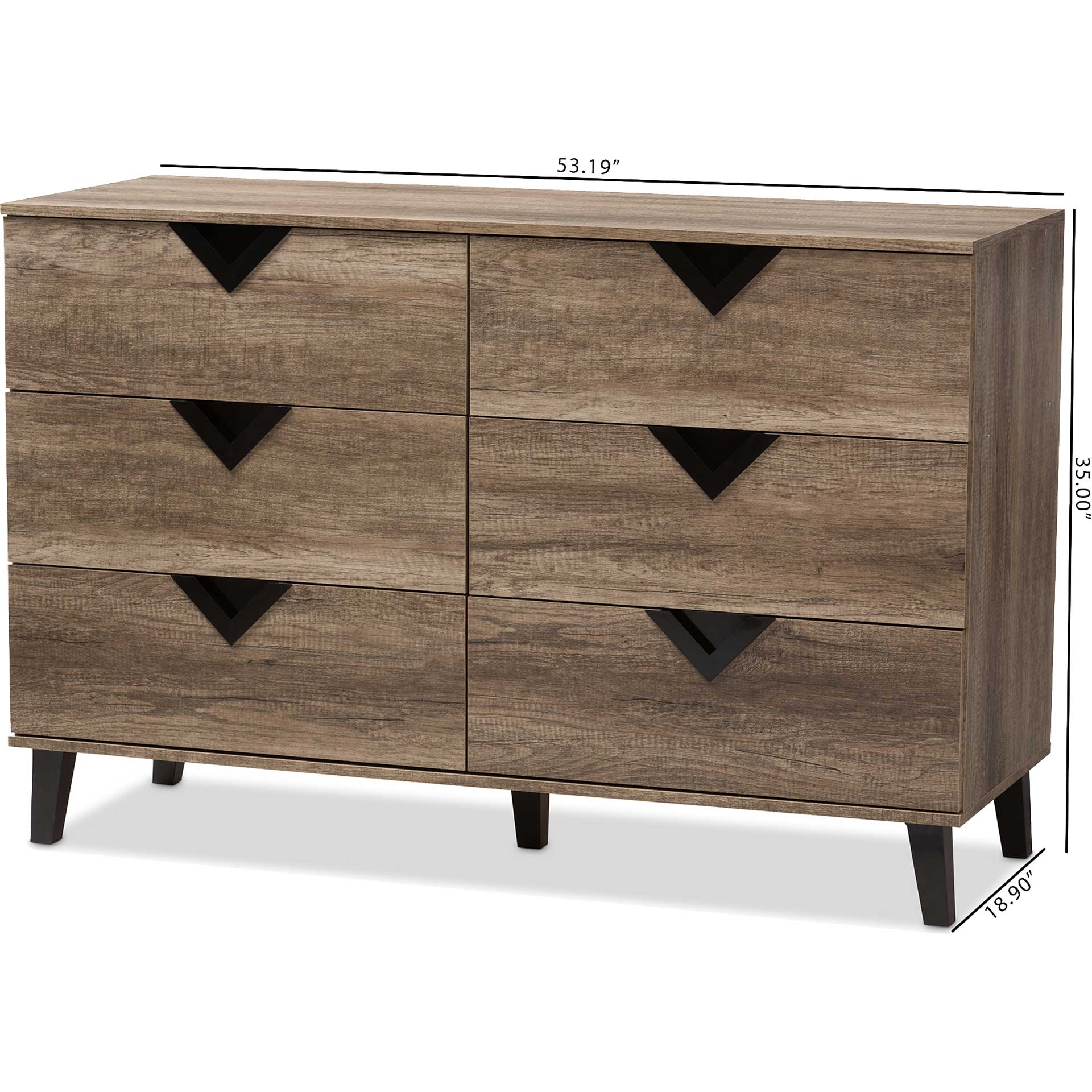 Waverly 6-Drawer Chest Light Brown - Image 8