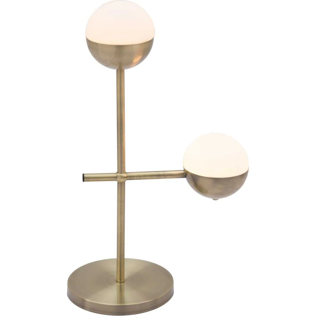 Waverly Table Lamp White & Brushed Bronze - Image 2