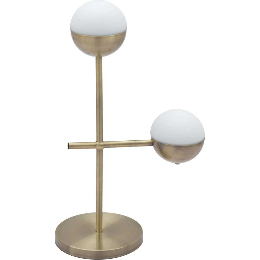 Waverly Table Lamp White & Brushed Bronze - Image 3