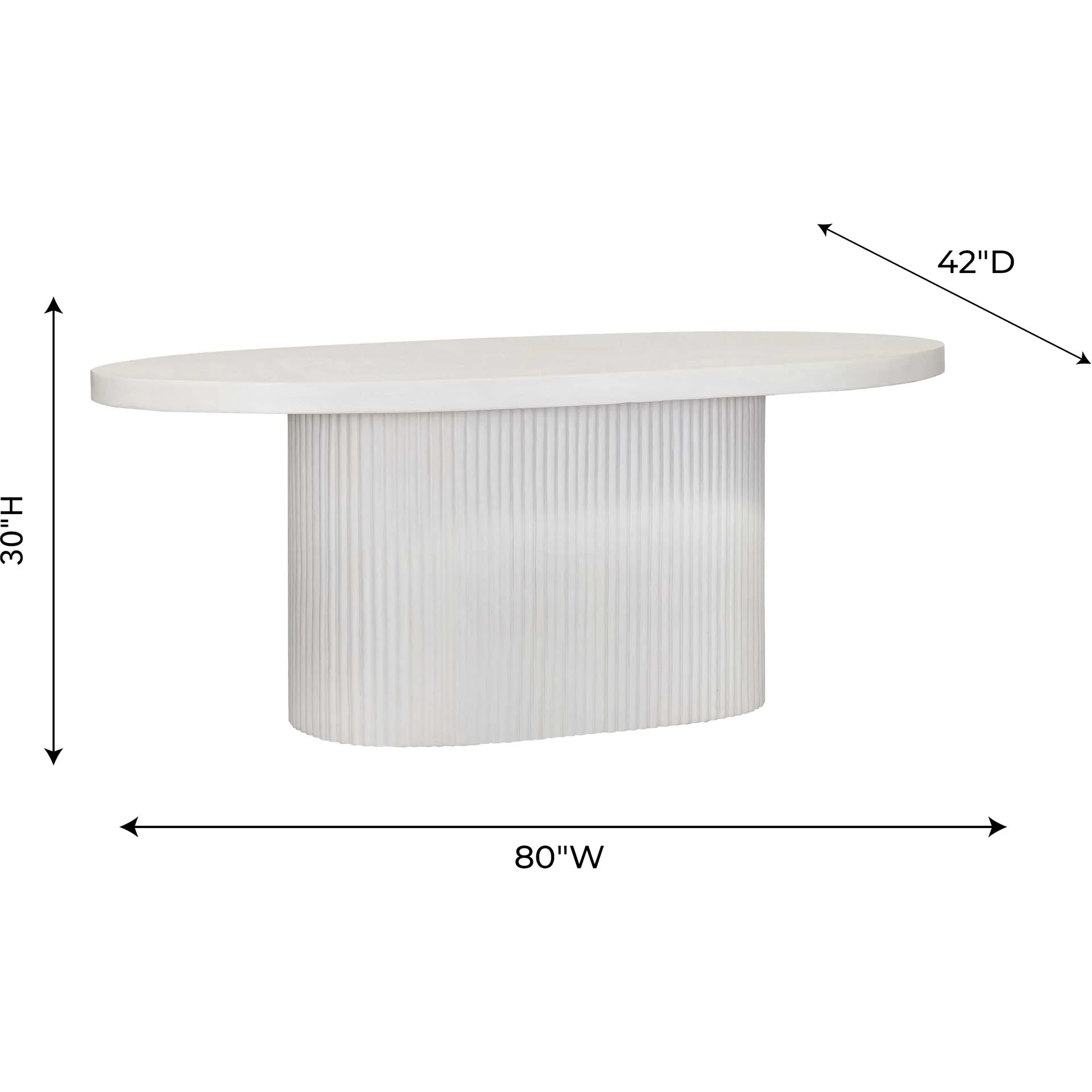 Waylon Concrete Dining Table Ivory - Image 8