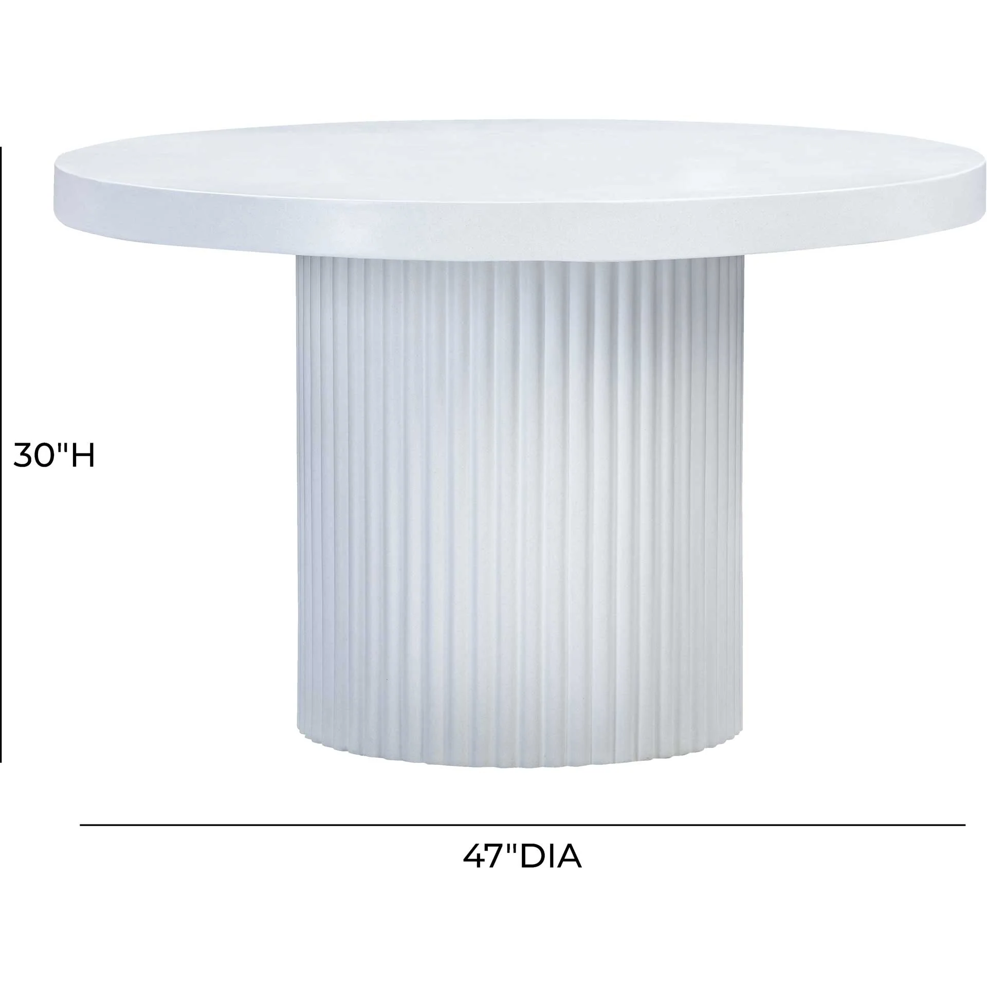 Waylon Concrete Round Dining Table Ivory - Image 5