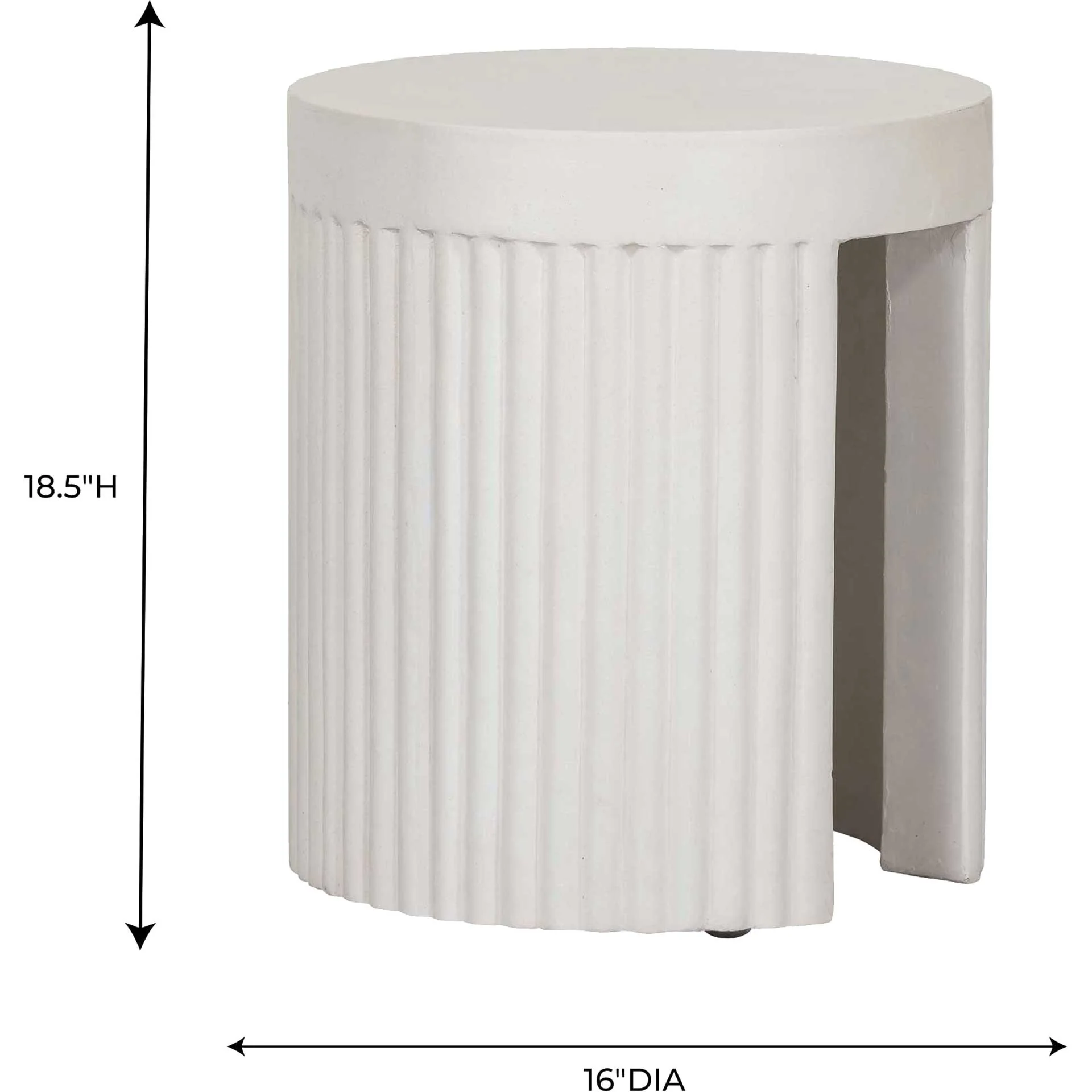 Waylon Concrete Stool White - Image 8