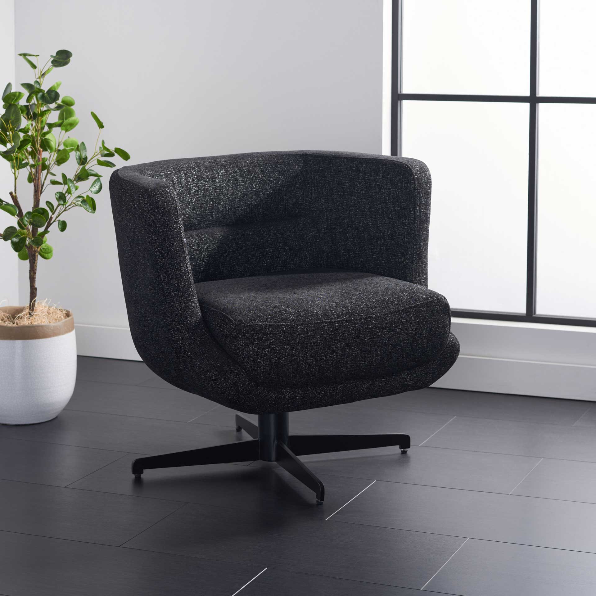 Welson Accent Chair Black/Black - Image 4