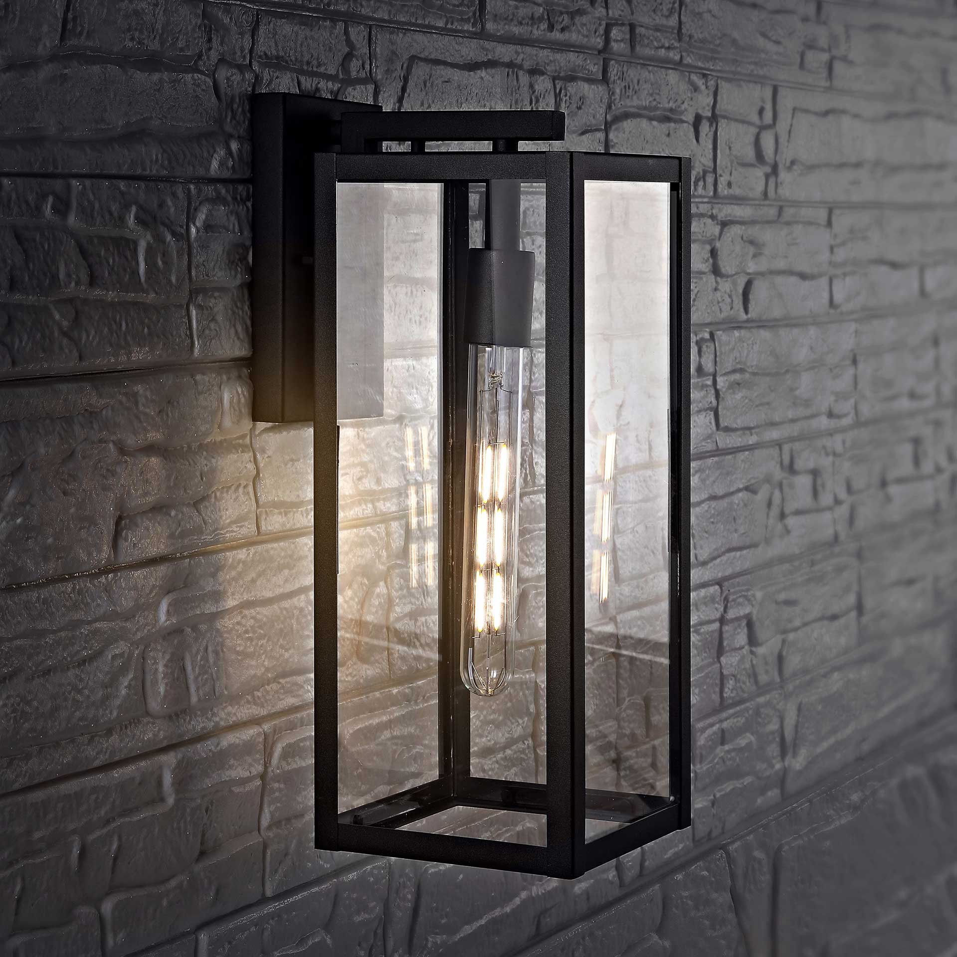 Werner Outdoor Wall Lantern Black - Image 3