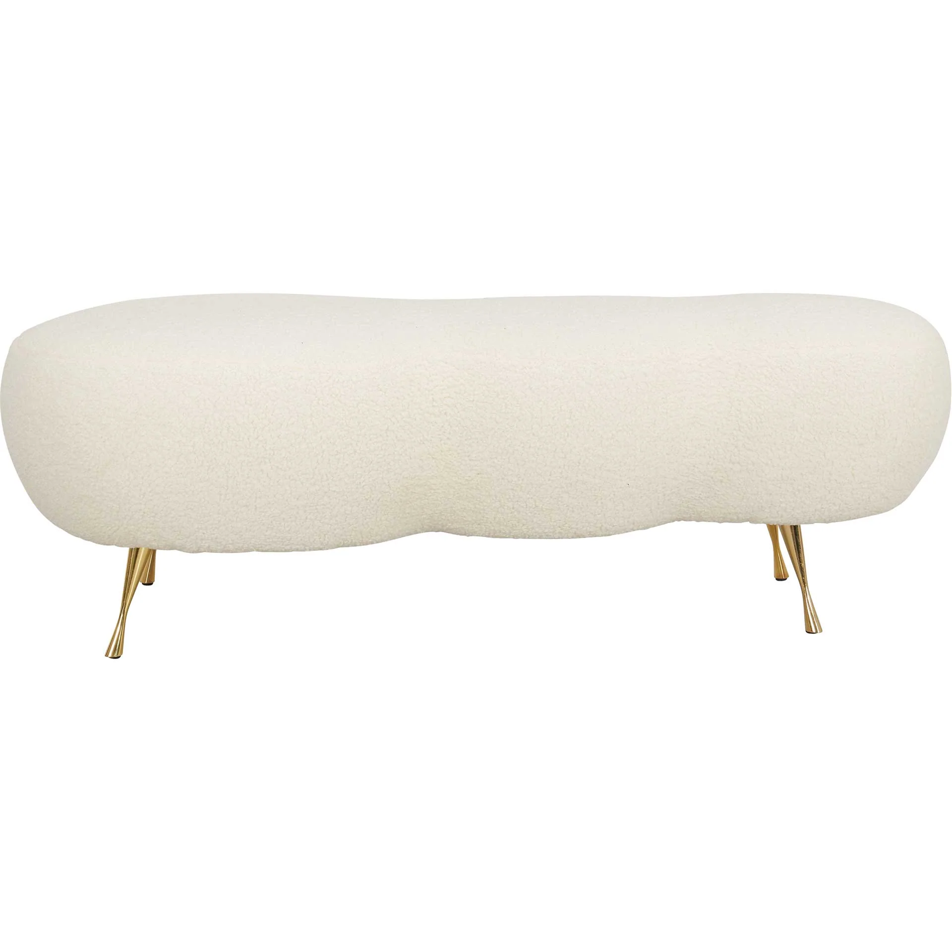 Wesley Faux Shearling Bench Beige - Image 2
