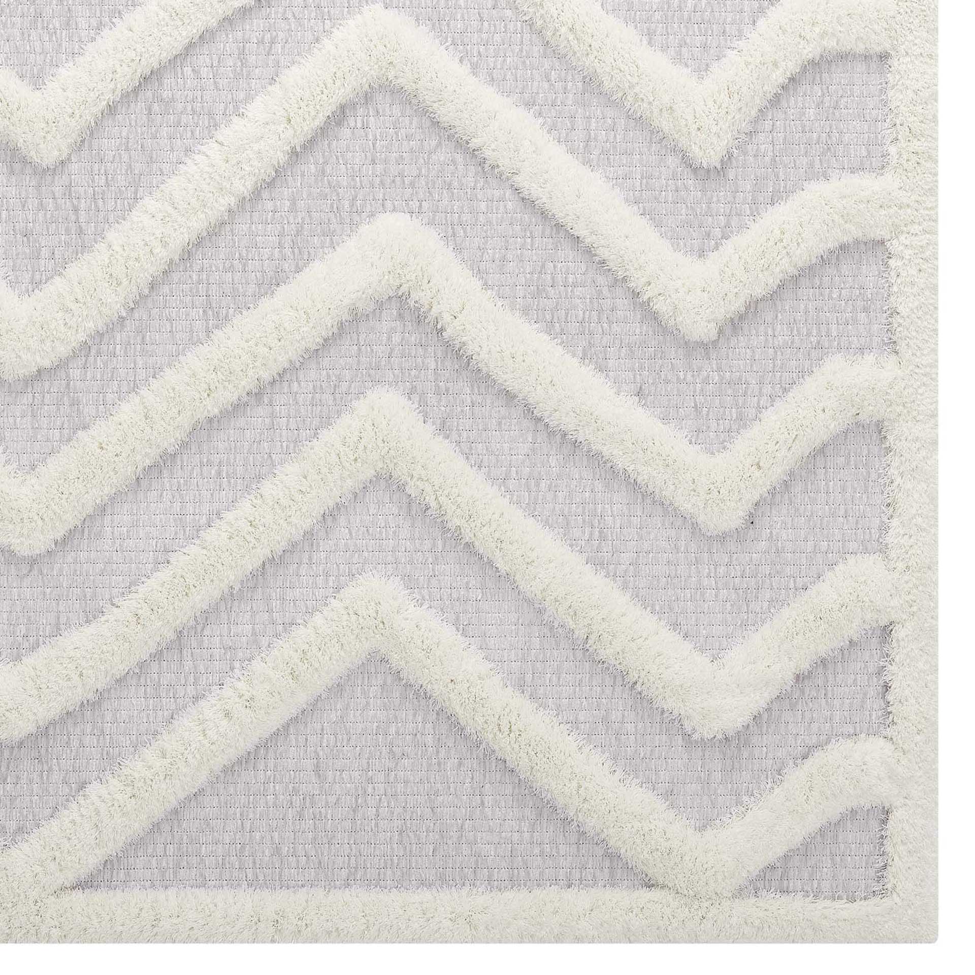 Westfield Chevron Area Rug Ivory/Light Gray - Image 2