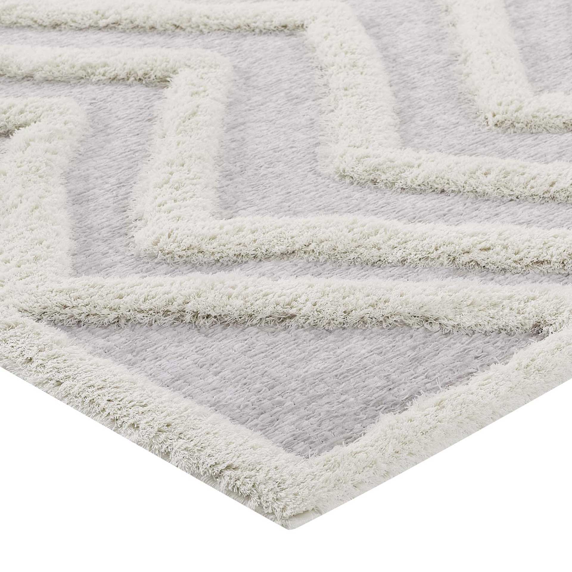 Westfield Chevron Area Rug Ivory/Light Gray - Image 3