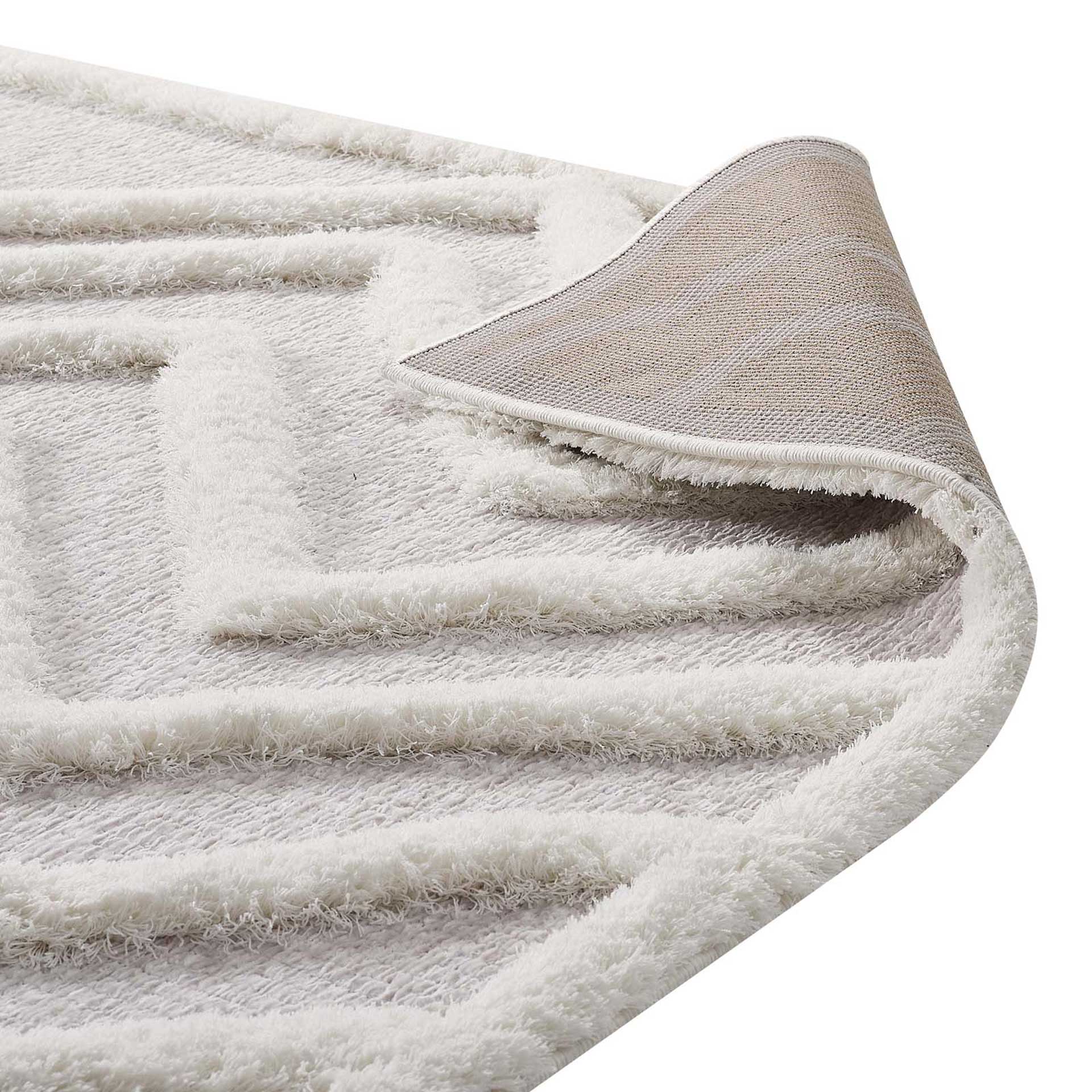 Westfield Chevron Area Rug Ivory/Light Gray - Image 4