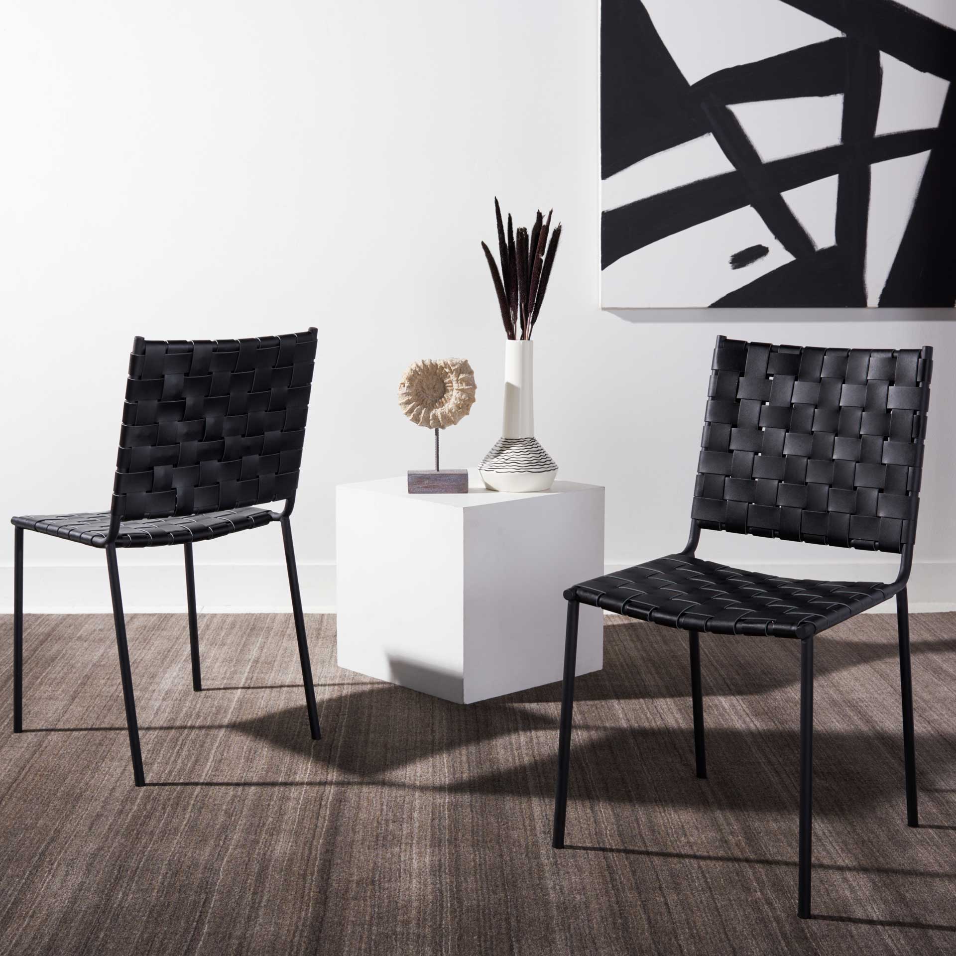 Westin Woven Dining Chair Black/Black (Set of 2) - Image 5