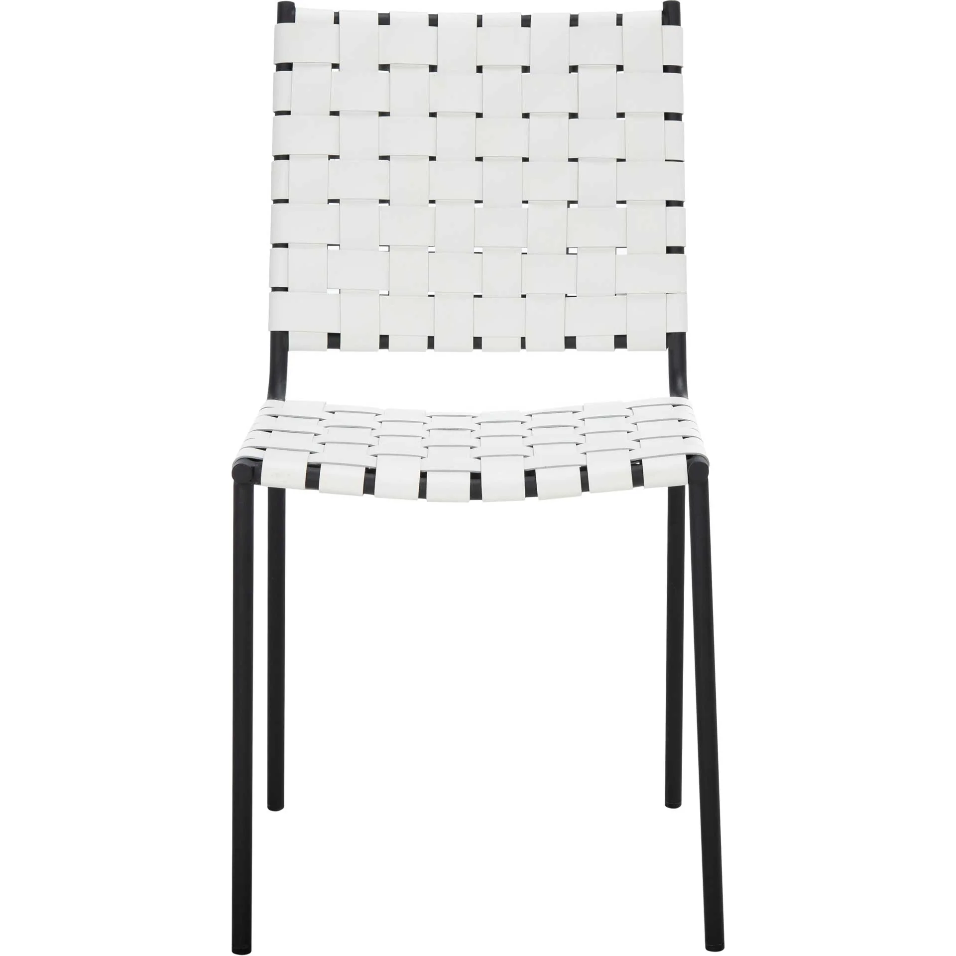 Westin Woven Dining Chair White/Black (Set of 2) - Image 3