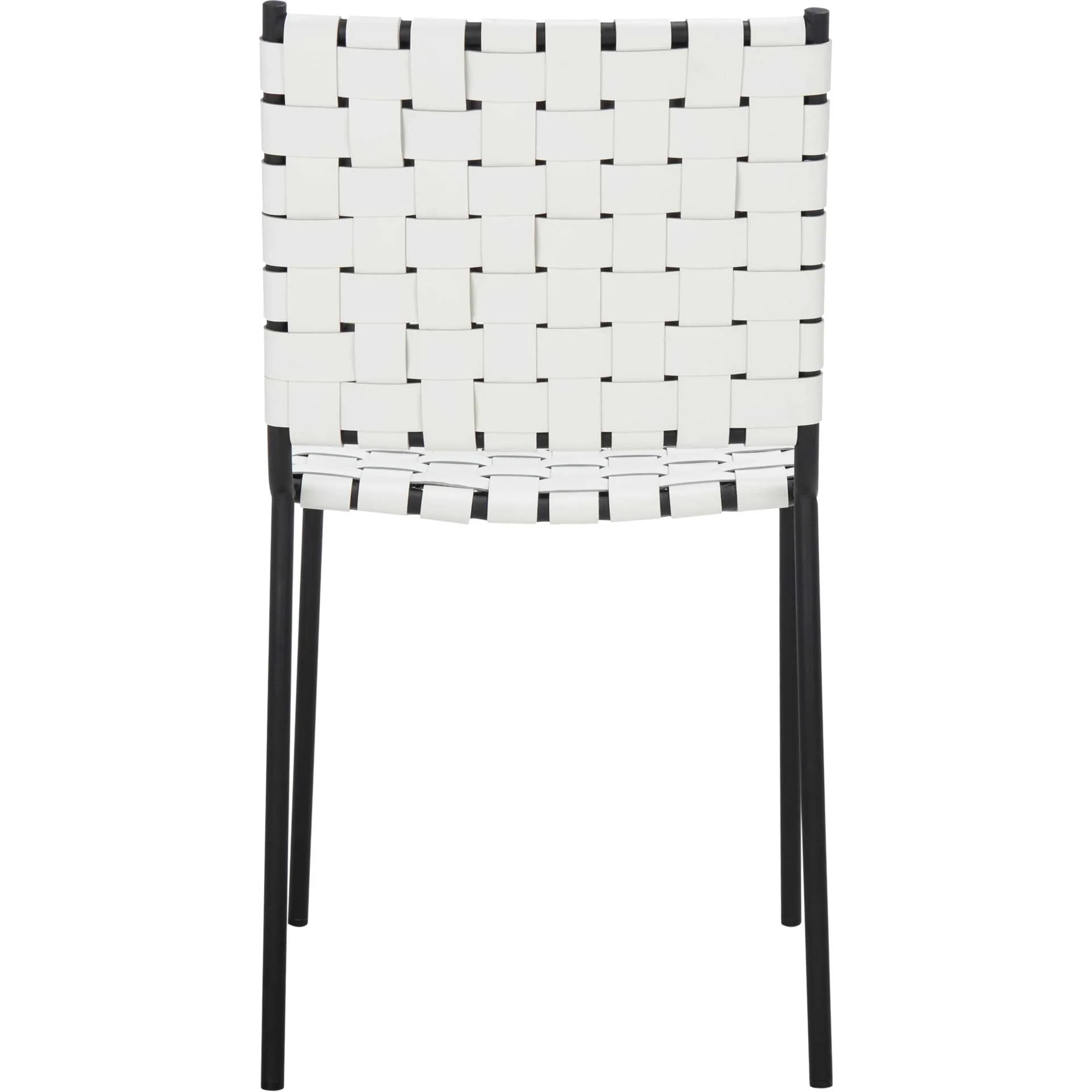 Westin Woven Dining Chair White/Black (Set of 2) - Image 4