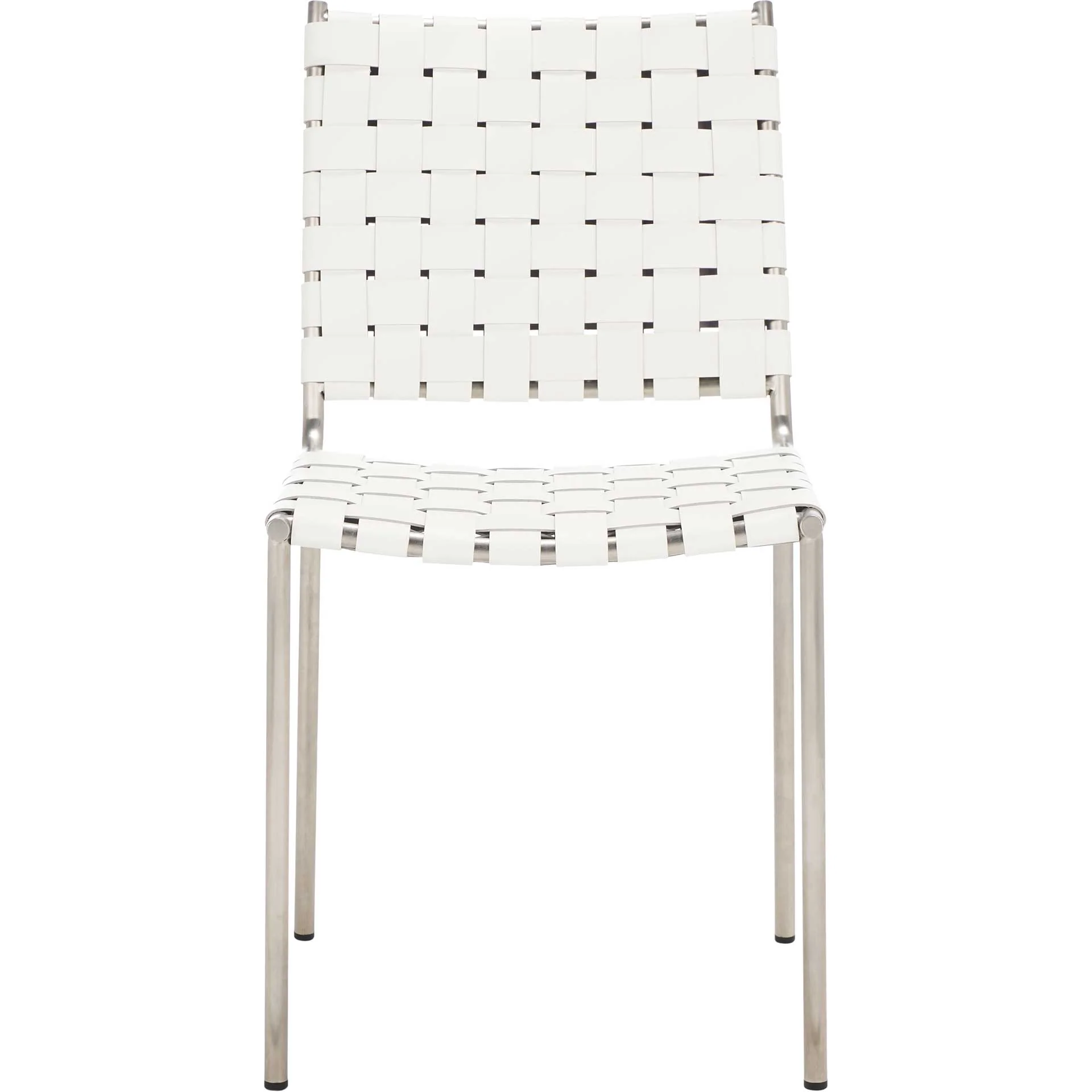 Westin Woven Dining Chair White/Silver (Set of 2) - Image 3