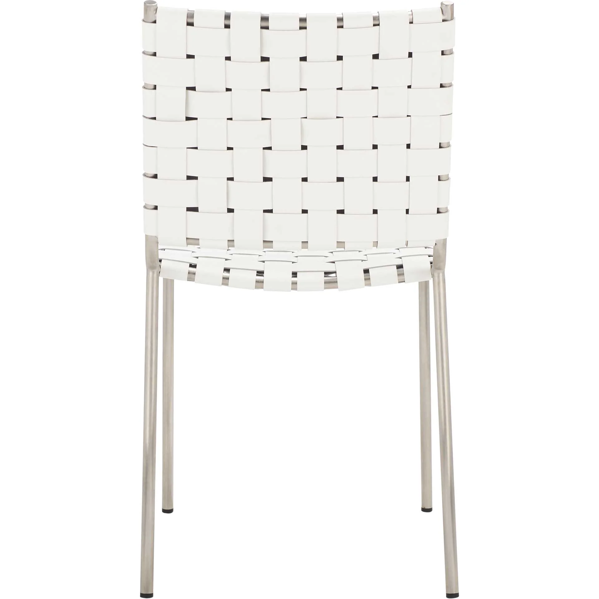 Westin Woven Dining Chair White/Silver (Set of 2) - Image 4