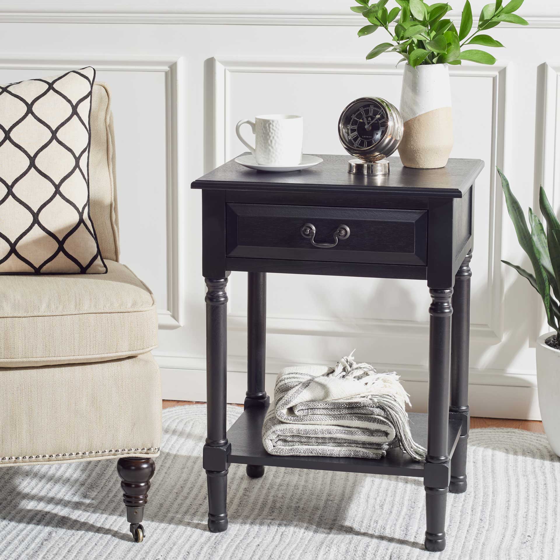 Whalen 1 Drawer Accent Table Black - Image 7