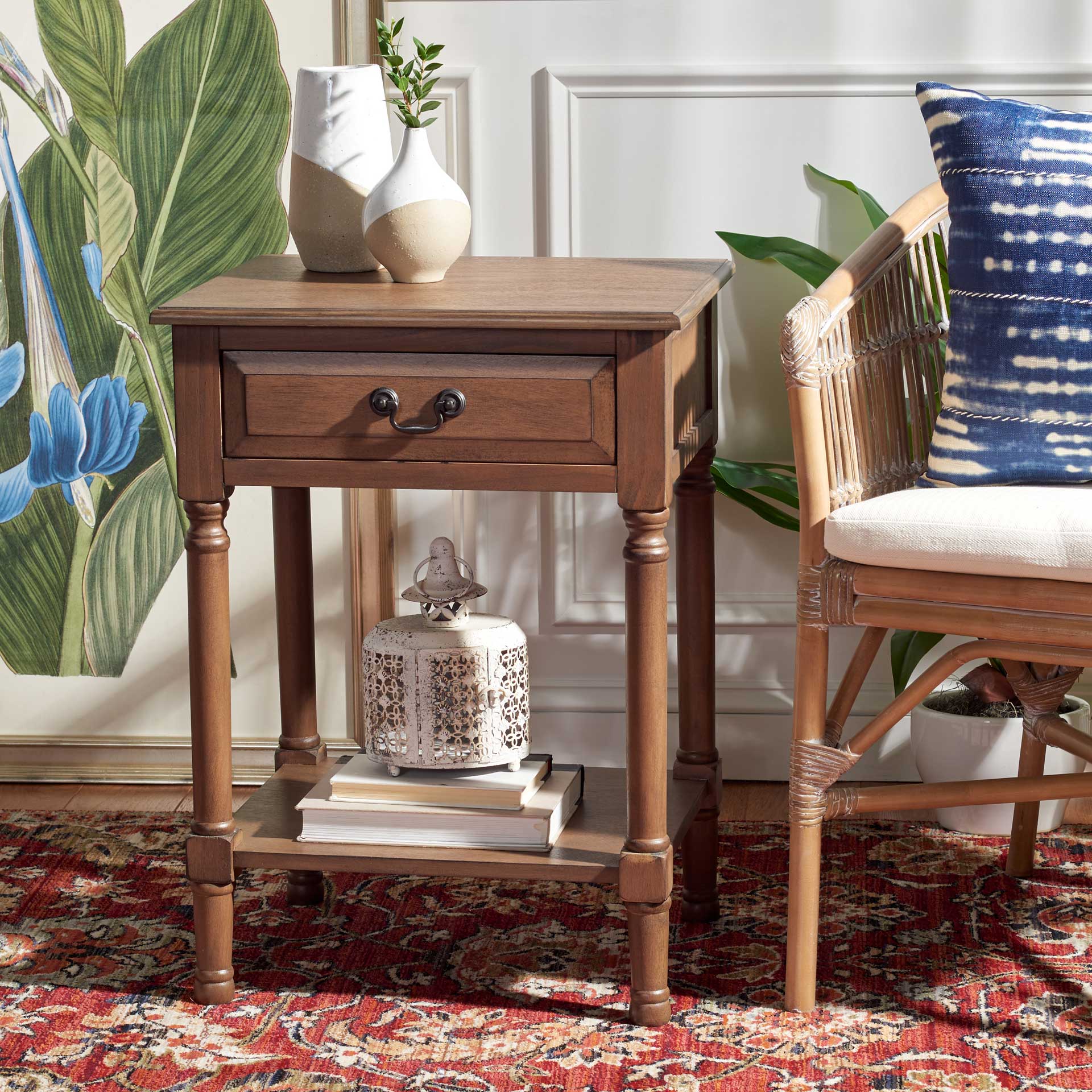 Whalen 1 Drawer Accent Table Brown - Image 7