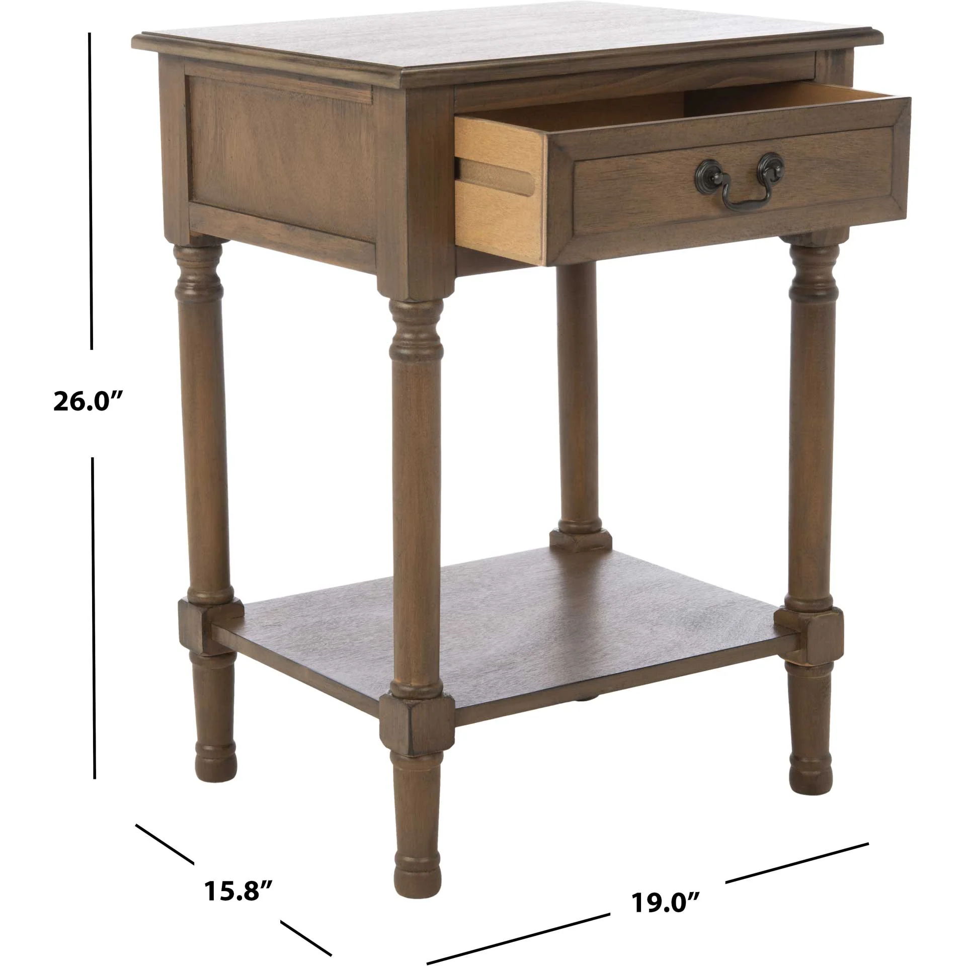 Whalen 1 Drawer Accent Table Brown - Image 9