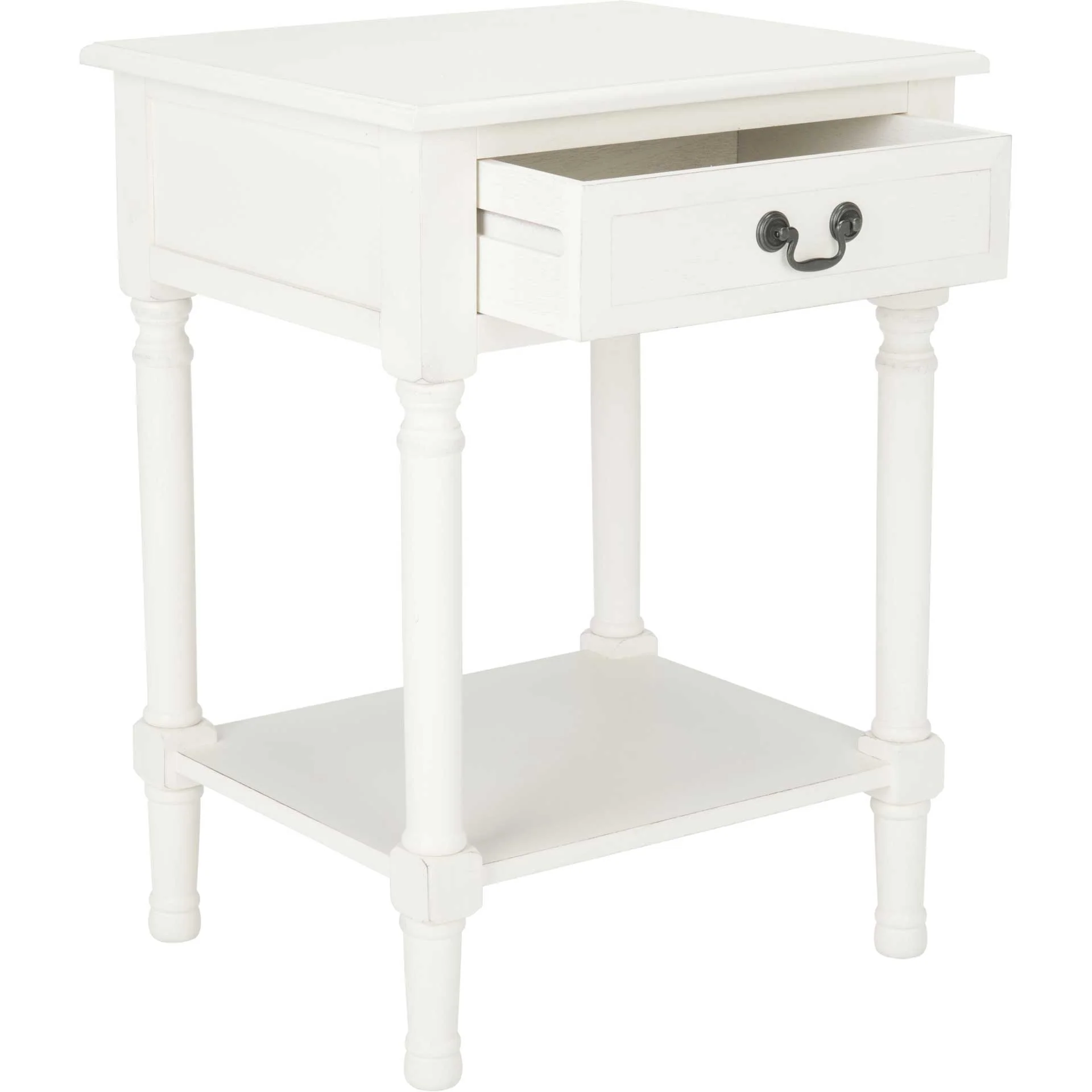 Whalen 1 Drawer Accent Table Distressed White - Image 2