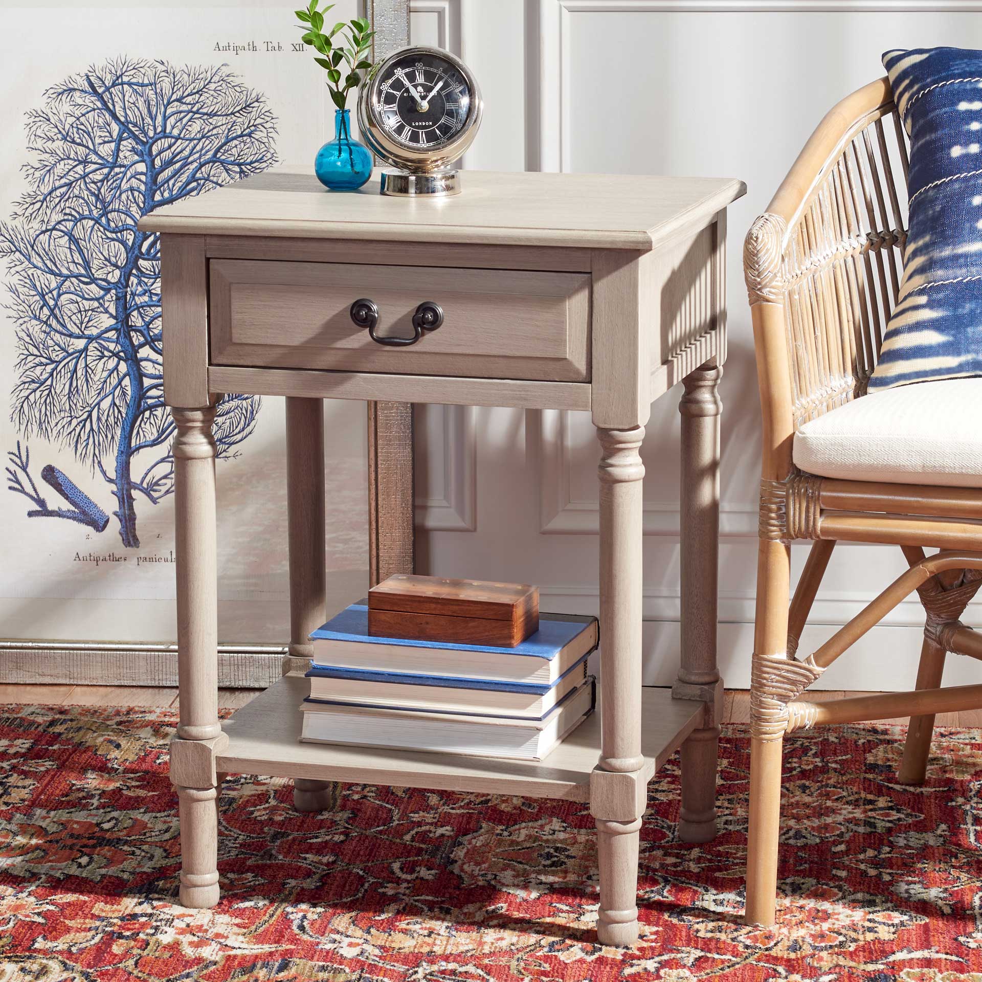 Whalen 1 Drawer Accent Table Greige - Image 8