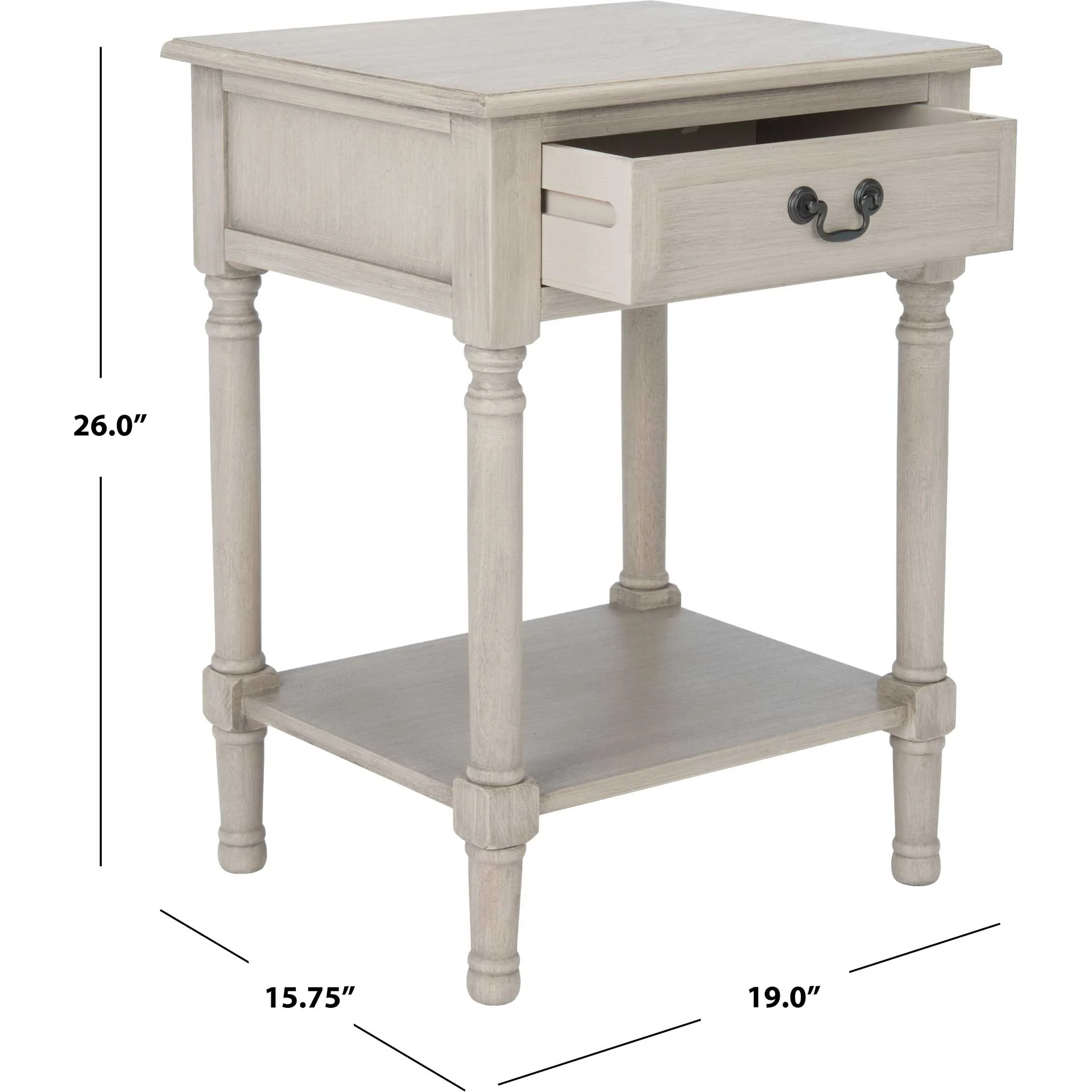 Whalen 1 Drawer Accent Table Greige - Image 9
