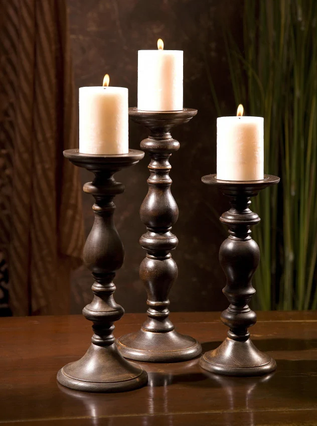 Wheeler Pillar Candle Holders (Set of 3) - Image 2