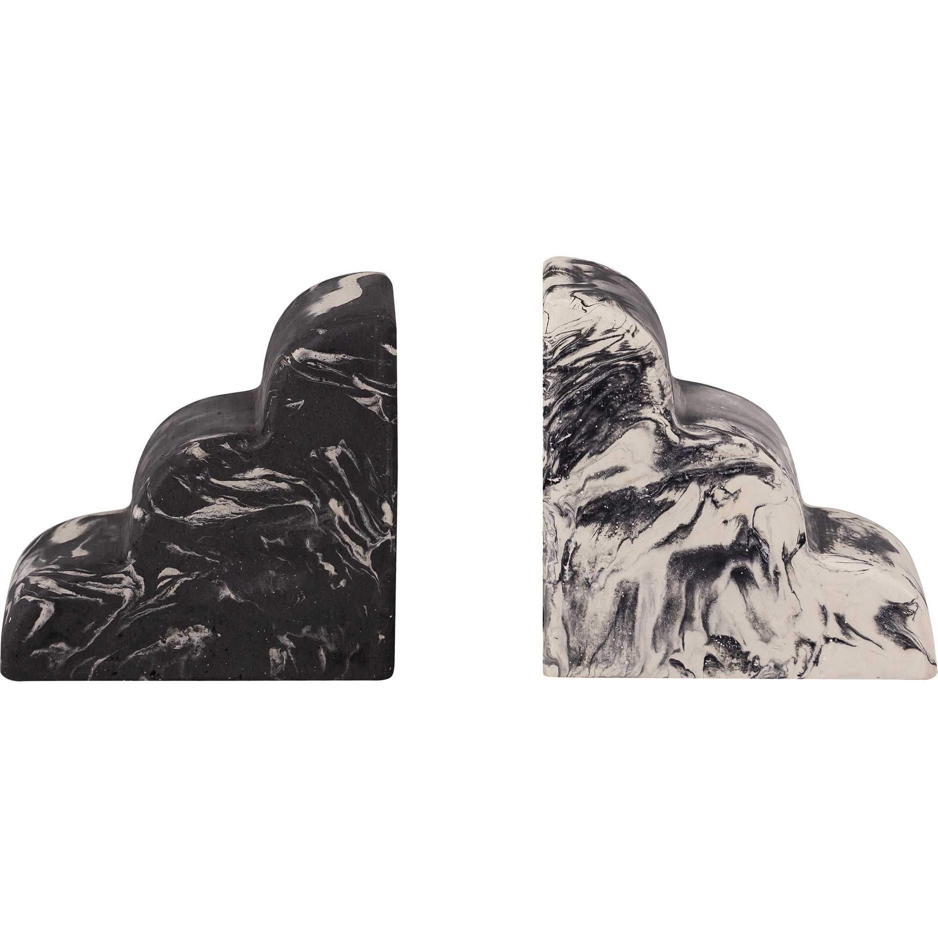 Whitley Bookends Black/White Marble (Set of 2) - Image 3