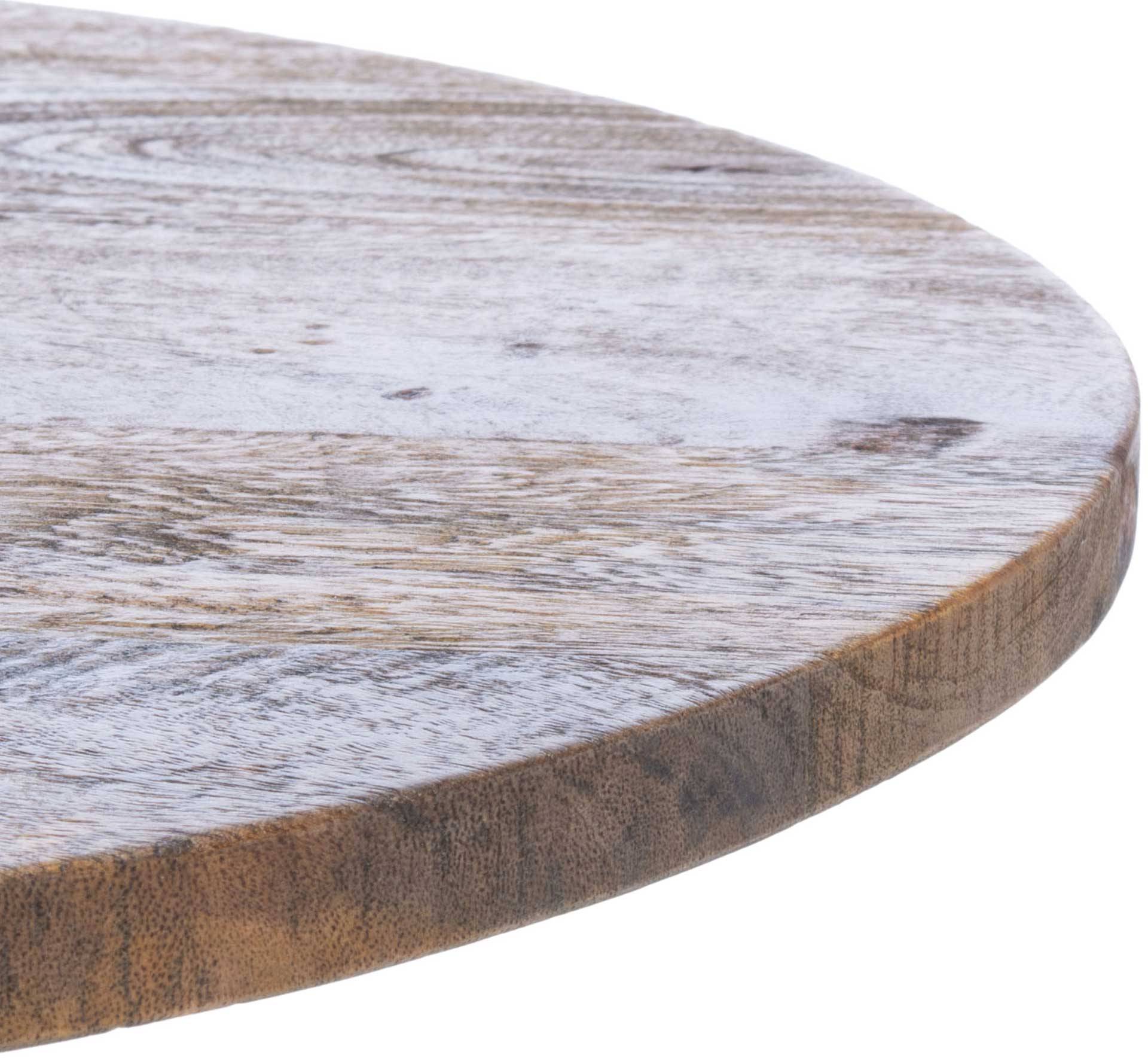 Whitley Round Accent Table Honey Brown Wash/Black - Image 2