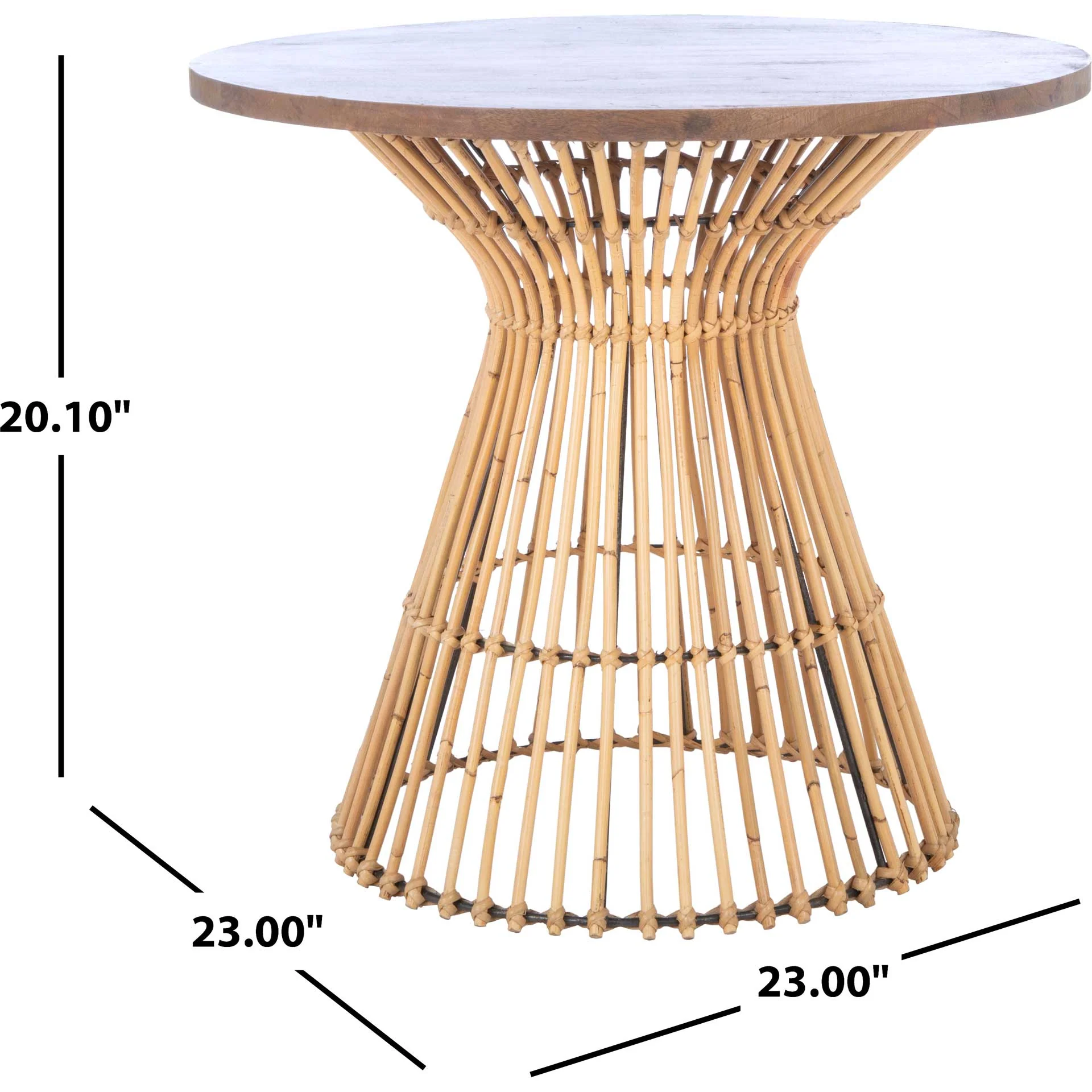 Whitley Round Accent Table Natural/Black - Image 4