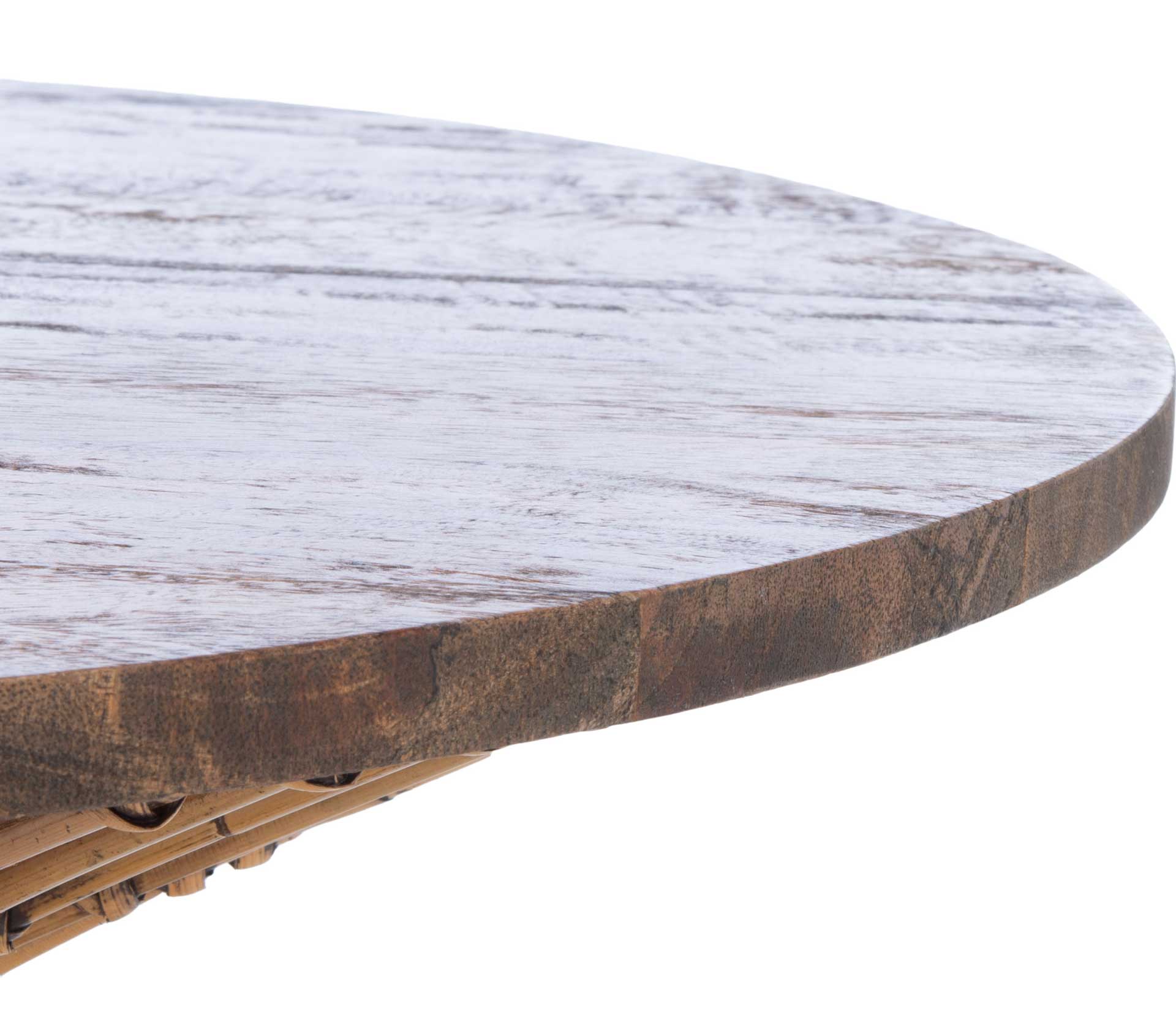 Whitley Round Coffee Table Honey Brown Wash/Black - Image 2