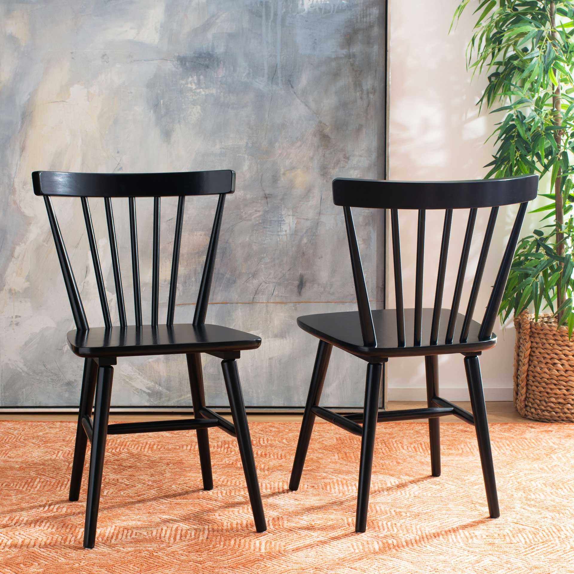 Wilder Spindle Back Dining Chair Black (Set of 2) - Image 6