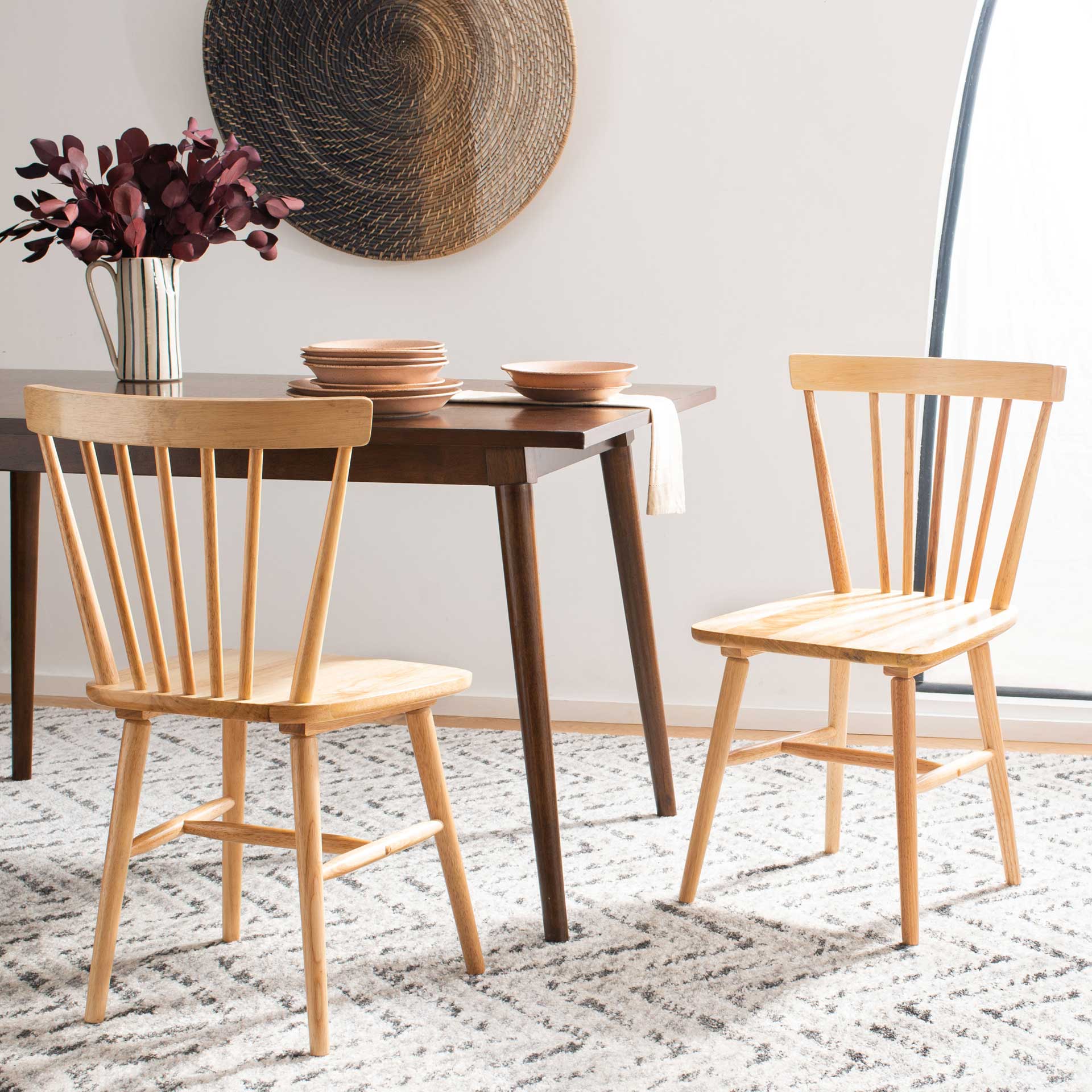 Wilder Spindle Back Dining Chair Natural (Set of 2) - Image 8