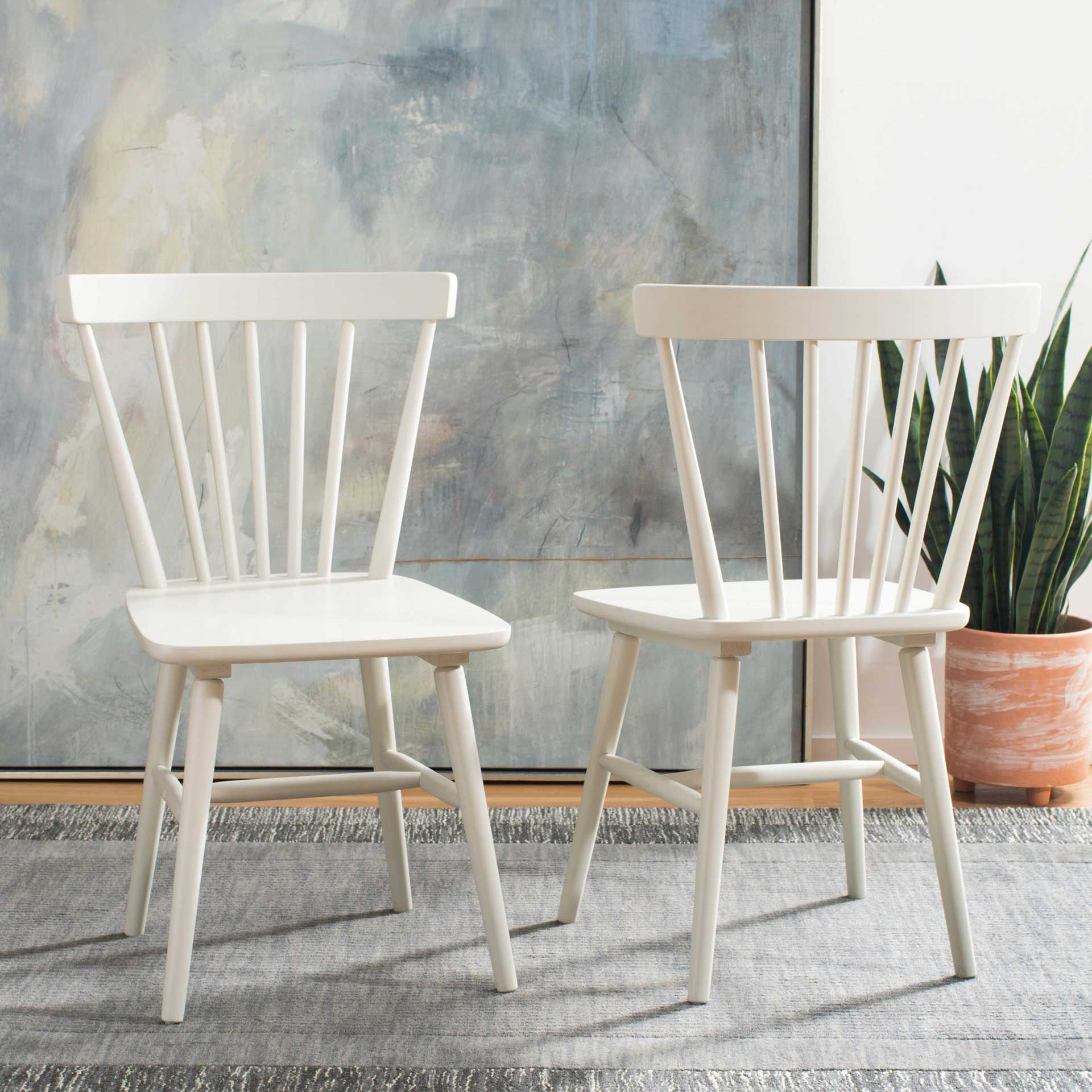 Wilder Spindle Back Dining Chair Off White (Set of 2) - Image 7