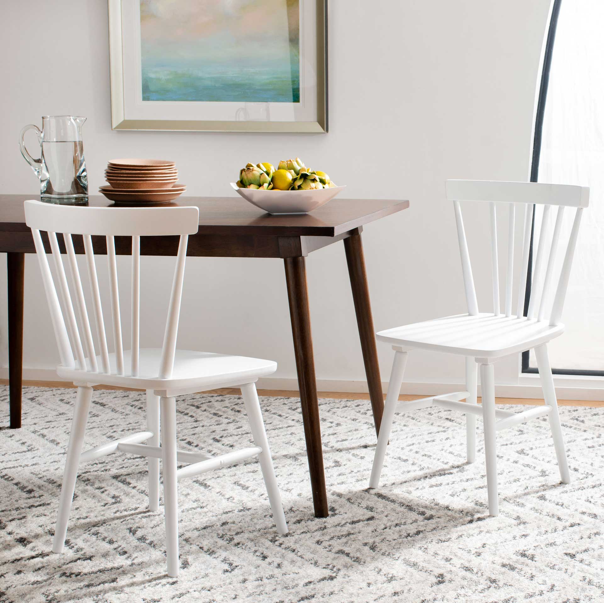 Wilder Spindle Back Dining Chair White (Set of 2) - Image 8