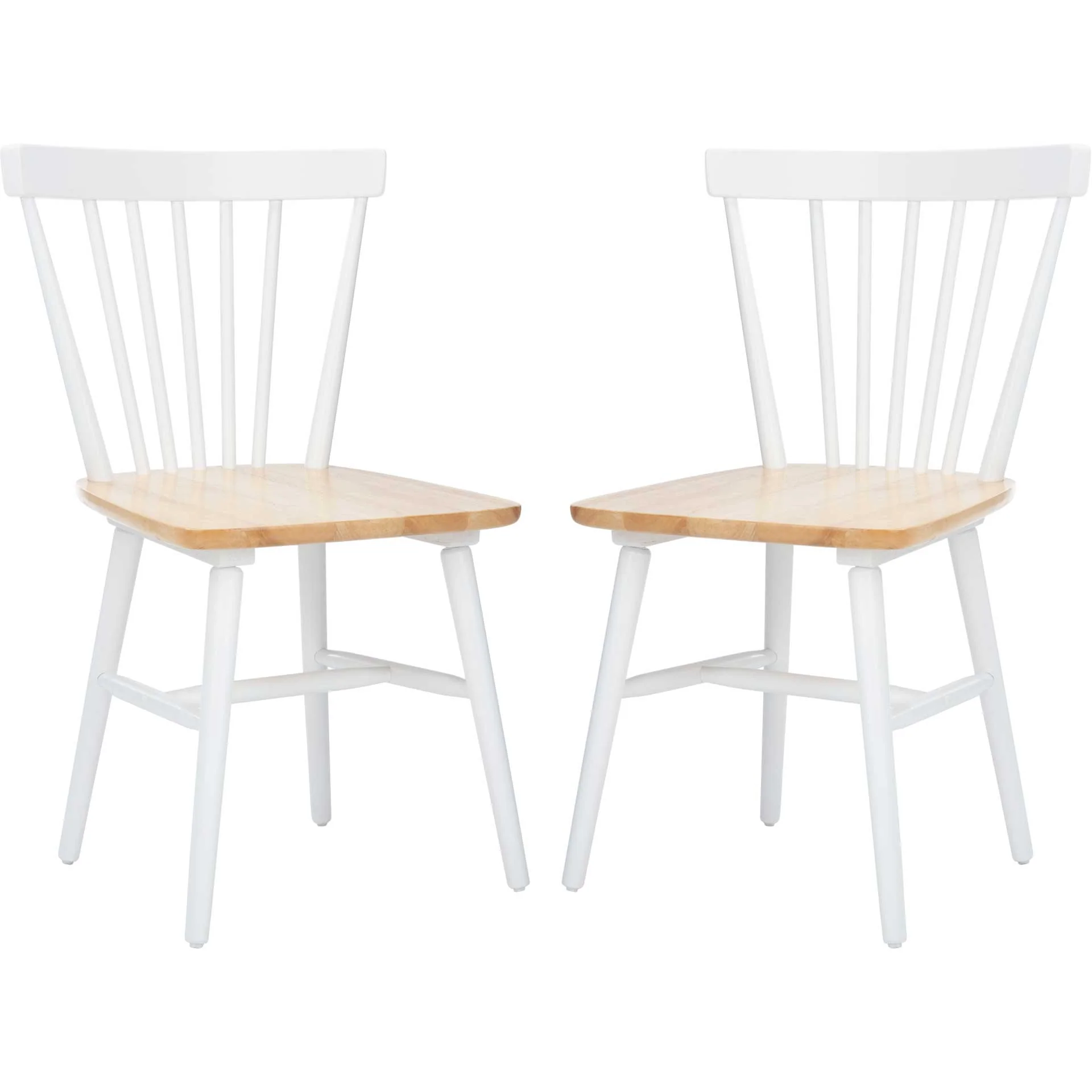 Wilder Spindle Back Dining Chair White/Natural (Set of 2) - Image 2