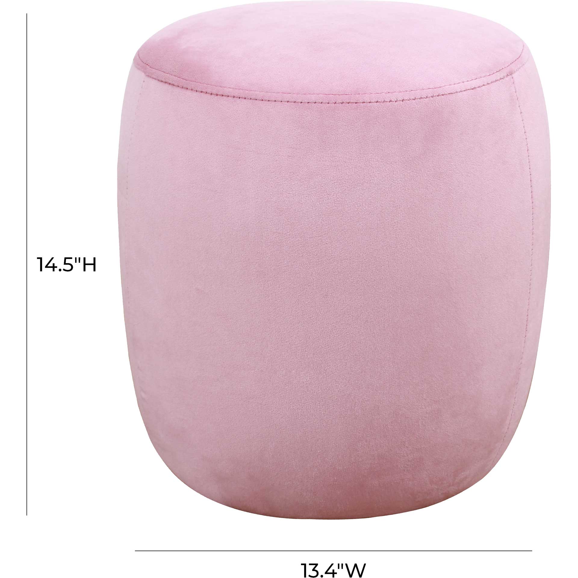Wilder Velvet Ottoman Blush - Image 3