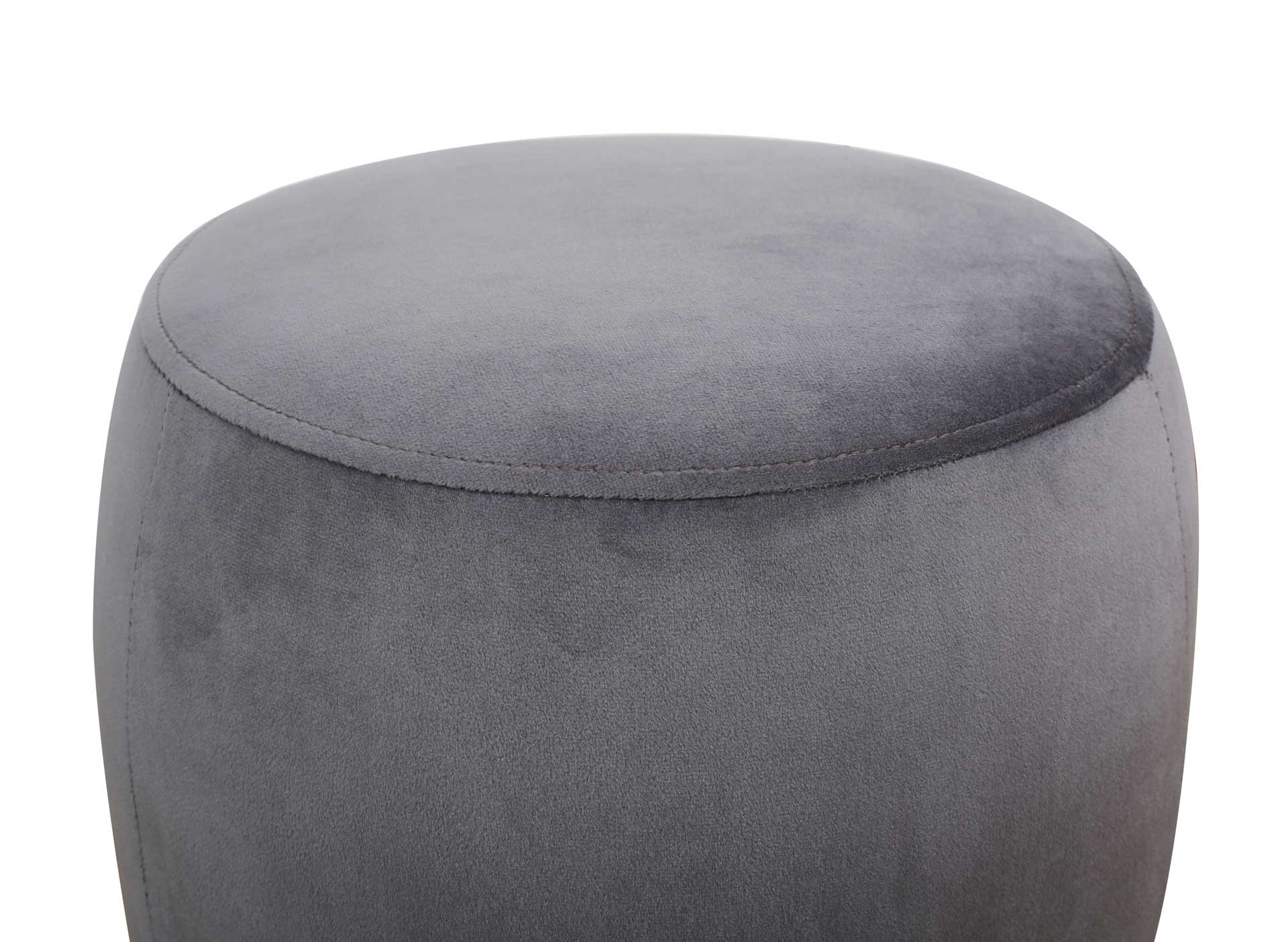 Wilder Velvet Ottoman Gray - Image 2