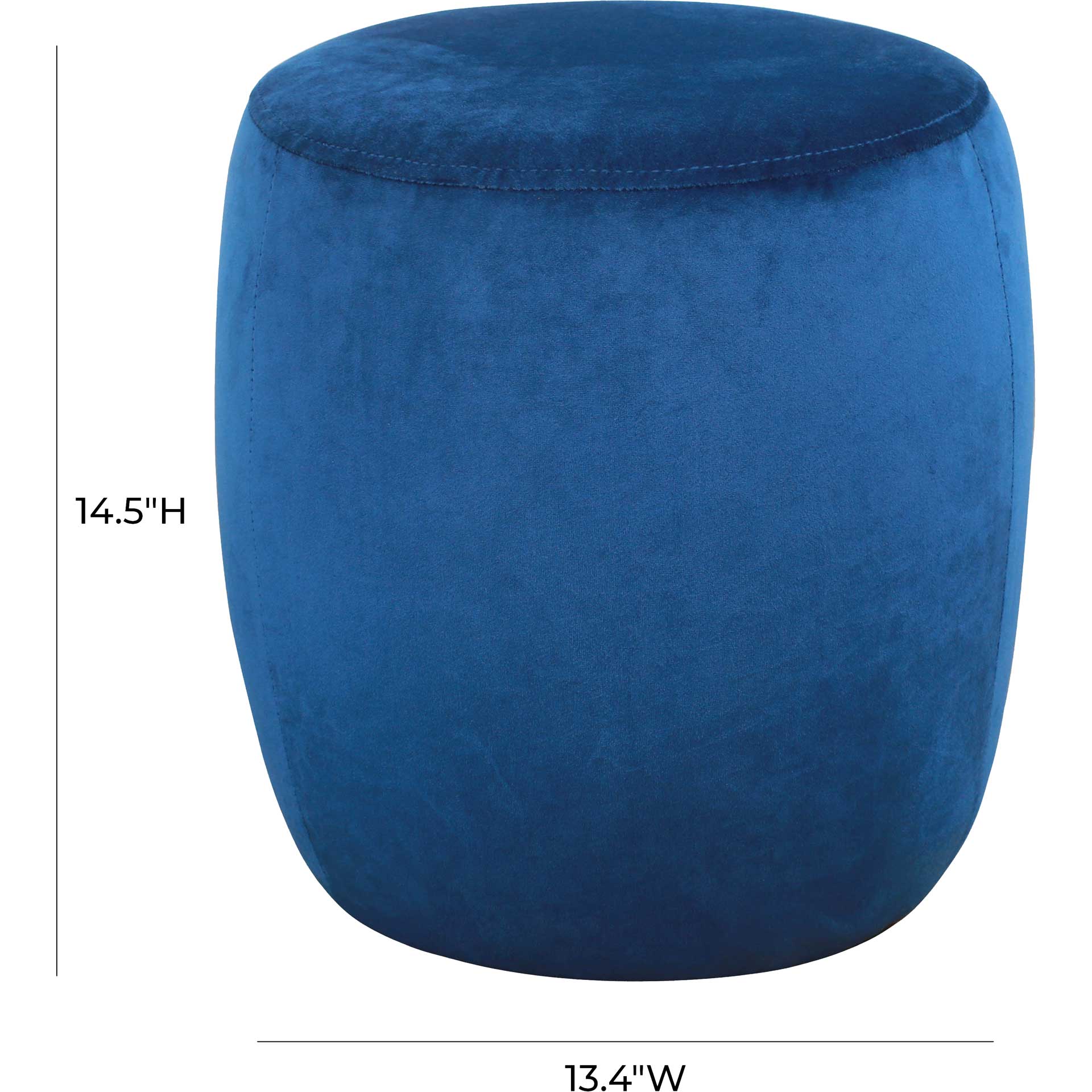 Wilder Velvet Ottoman Navy - Image 3