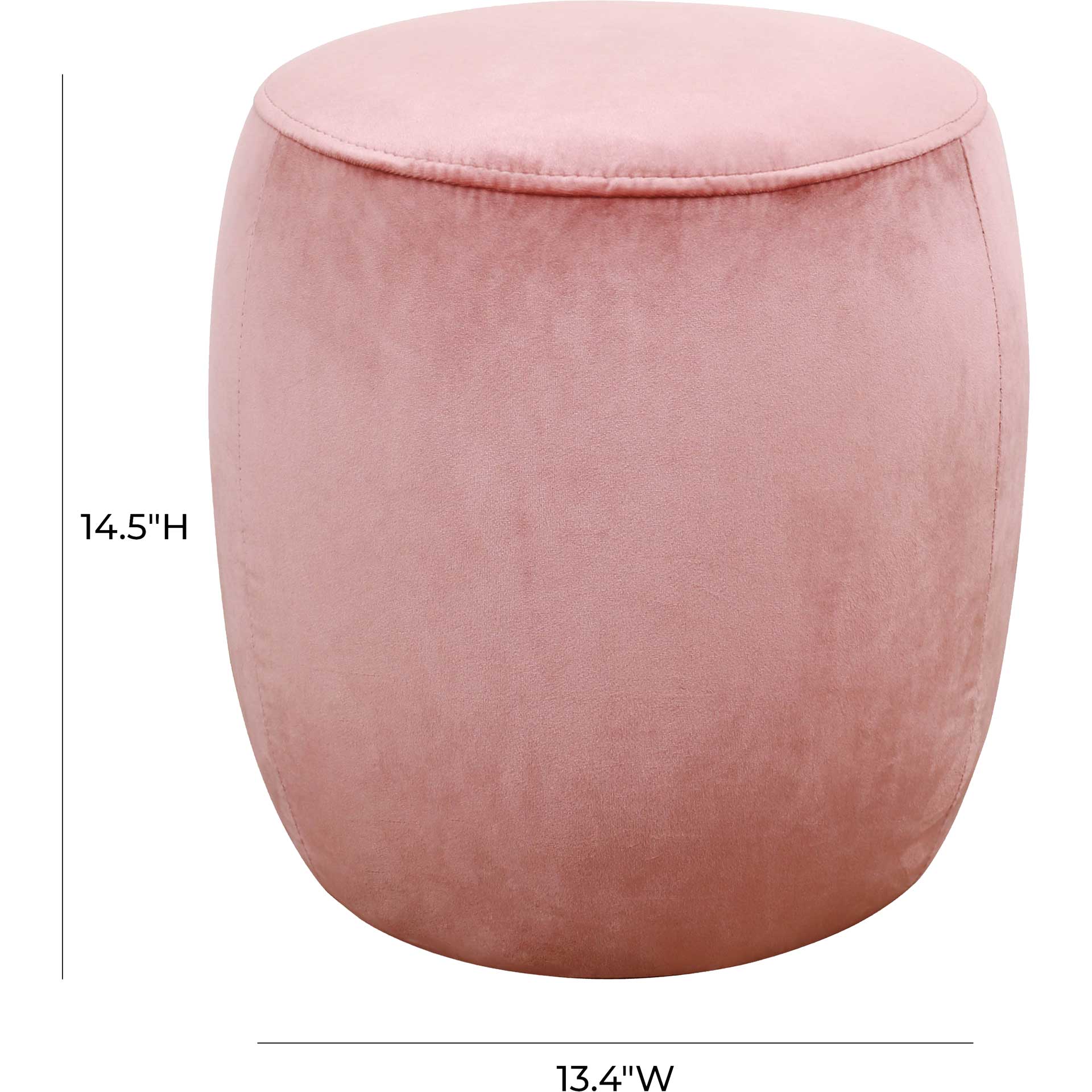 Wilder Velvet Ottoman Salmon - Image 4