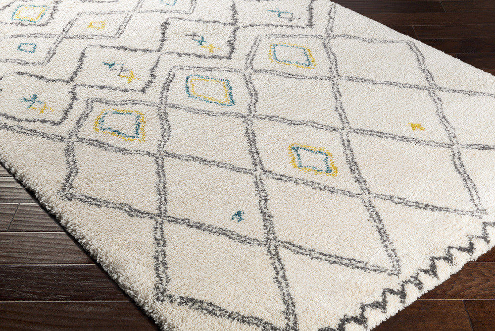 Wilder White/Charcoal/Mustard Area Rug - Image 2