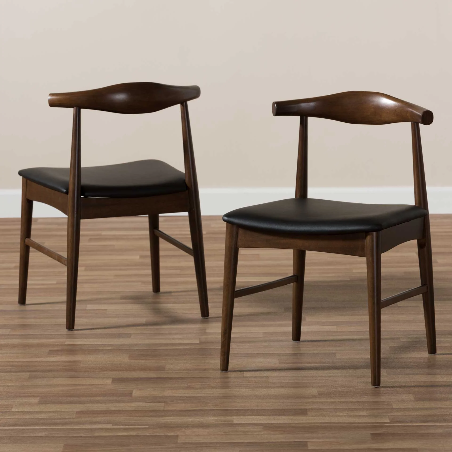 Wiley Dining Chair Black/Walnut (Set of 2) - Image 8