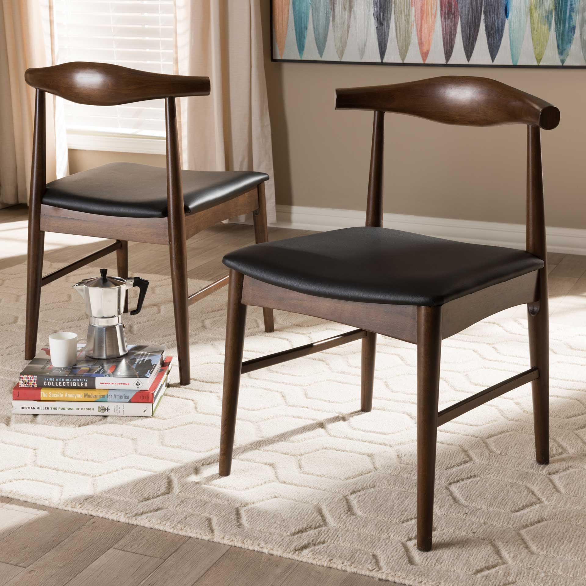 Wiley Dining Chair Black/Walnut (Set of 2) - Image 9
