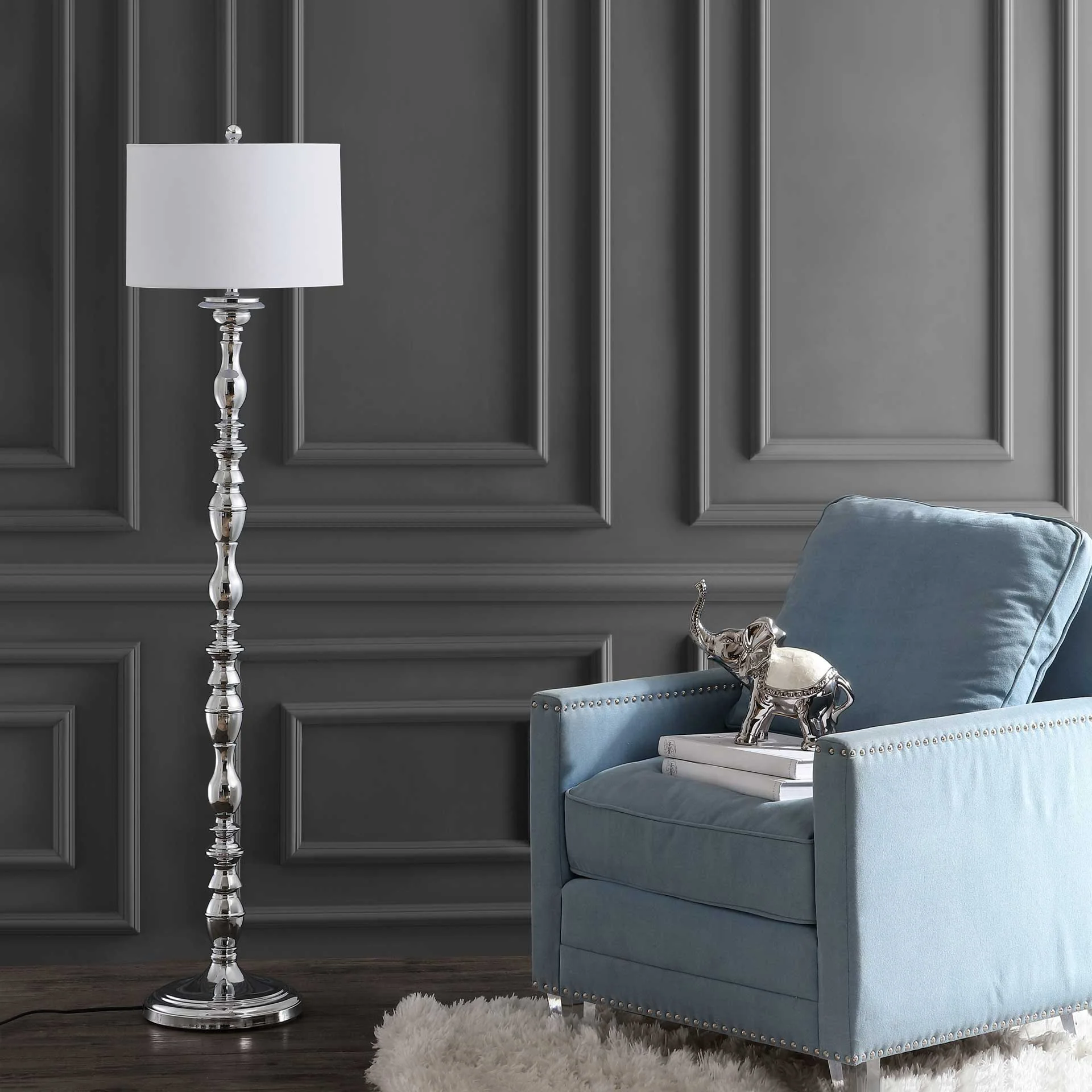 Wilhelmina Floor Lamp Chrome - Image 3