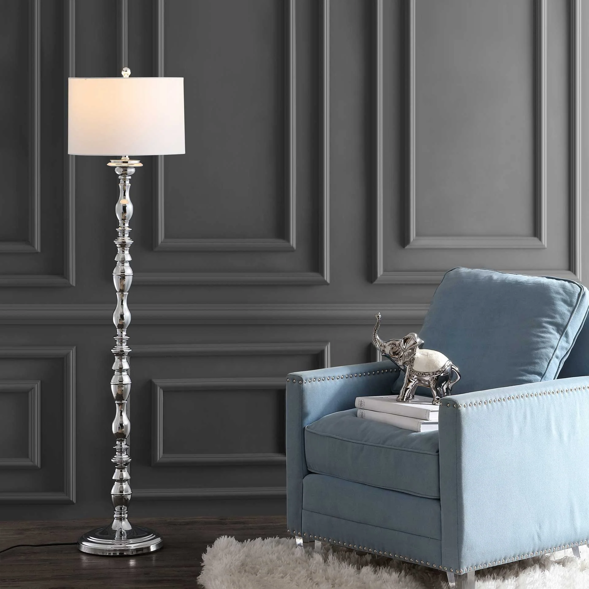 Wilhelmina Floor Lamp Chrome - Image 4