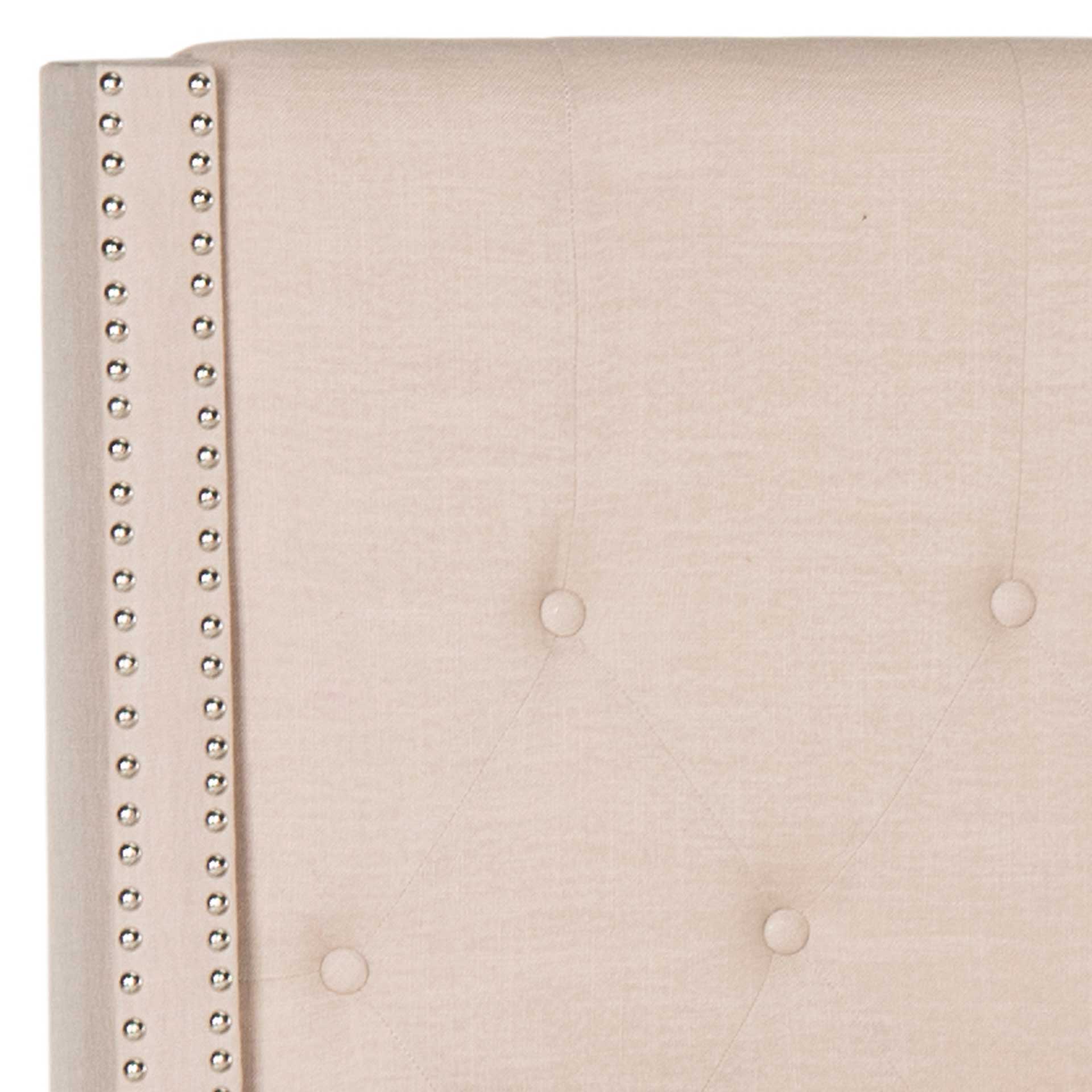 Willa Upholstered Bed Light Beige - Image 3