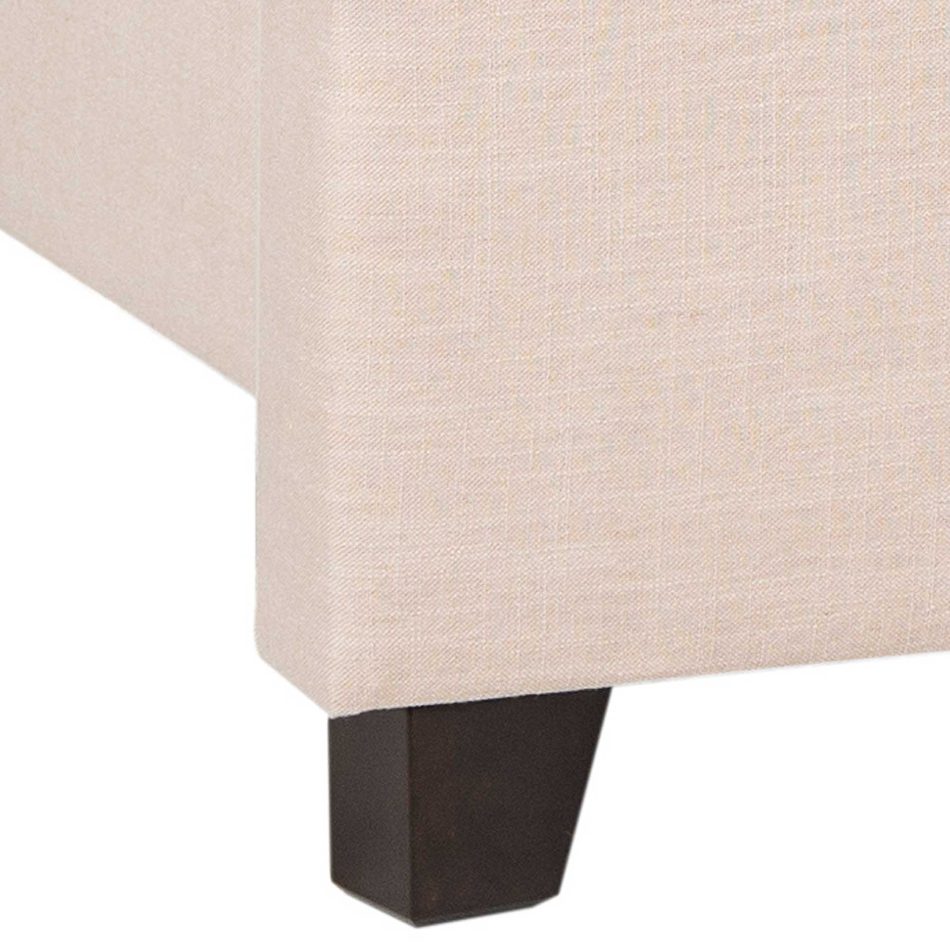 Willa Upholstered Bed Light Beige - Image 4