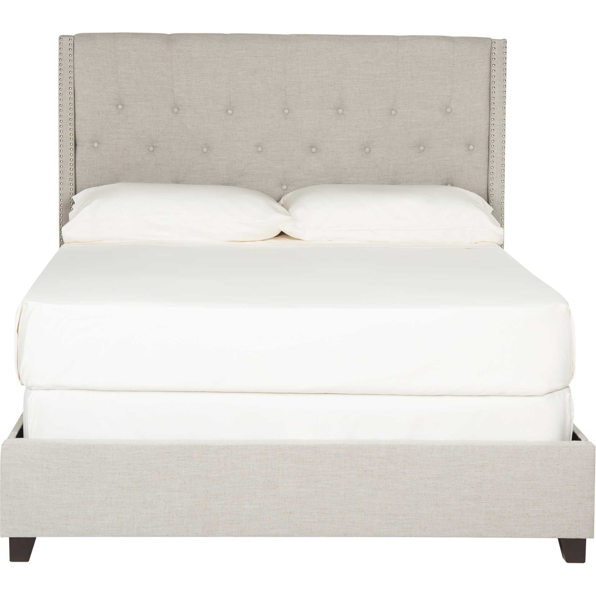 Willa Upholstered Bed Light Gray - Image 2