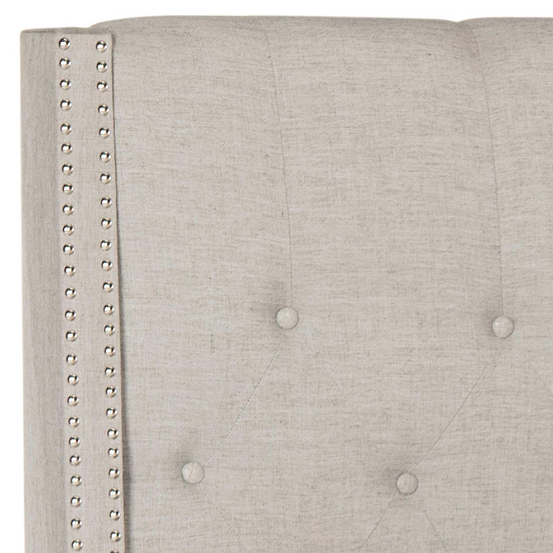 Willa Upholstered Bed Light Gray - Image 3
