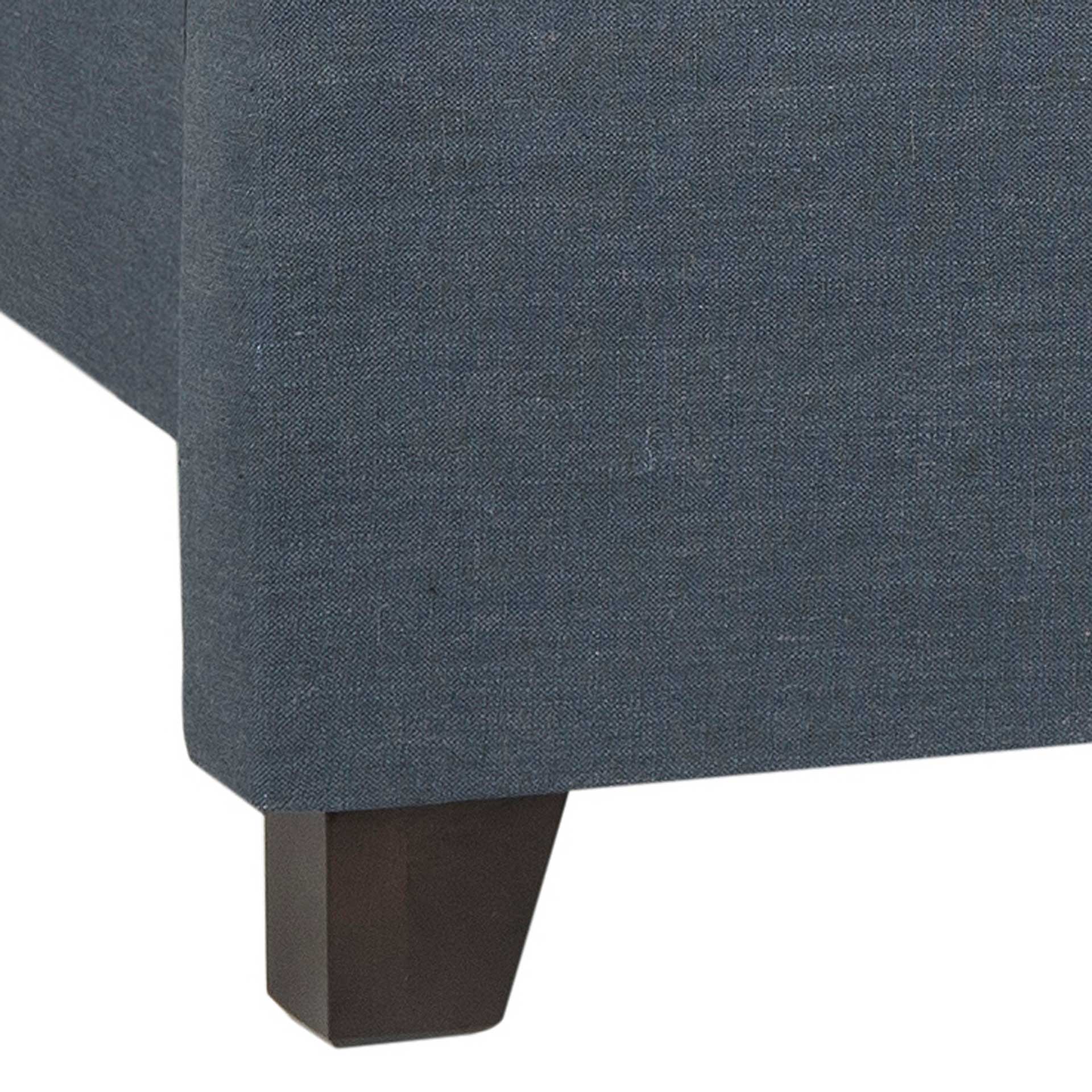 Willa Upholstered Bed Navy - Image 4